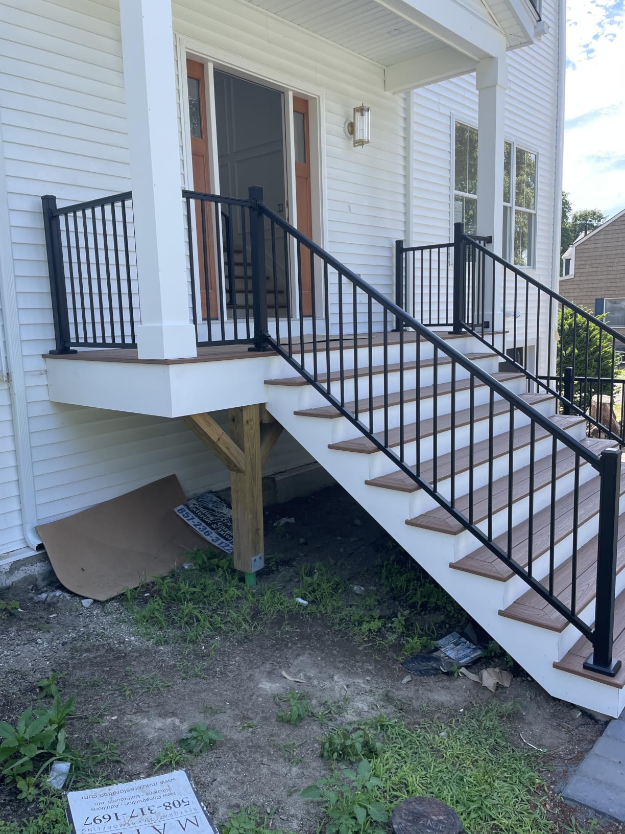 Weatherables 36 in. H x 6 ft. W Stanford Deck Railing Kit – Aluminum Porch & Balcony Railing Kit with Black Powder-Coated Finish, Adjustable Outdoor Hand Rail System customer photo 1