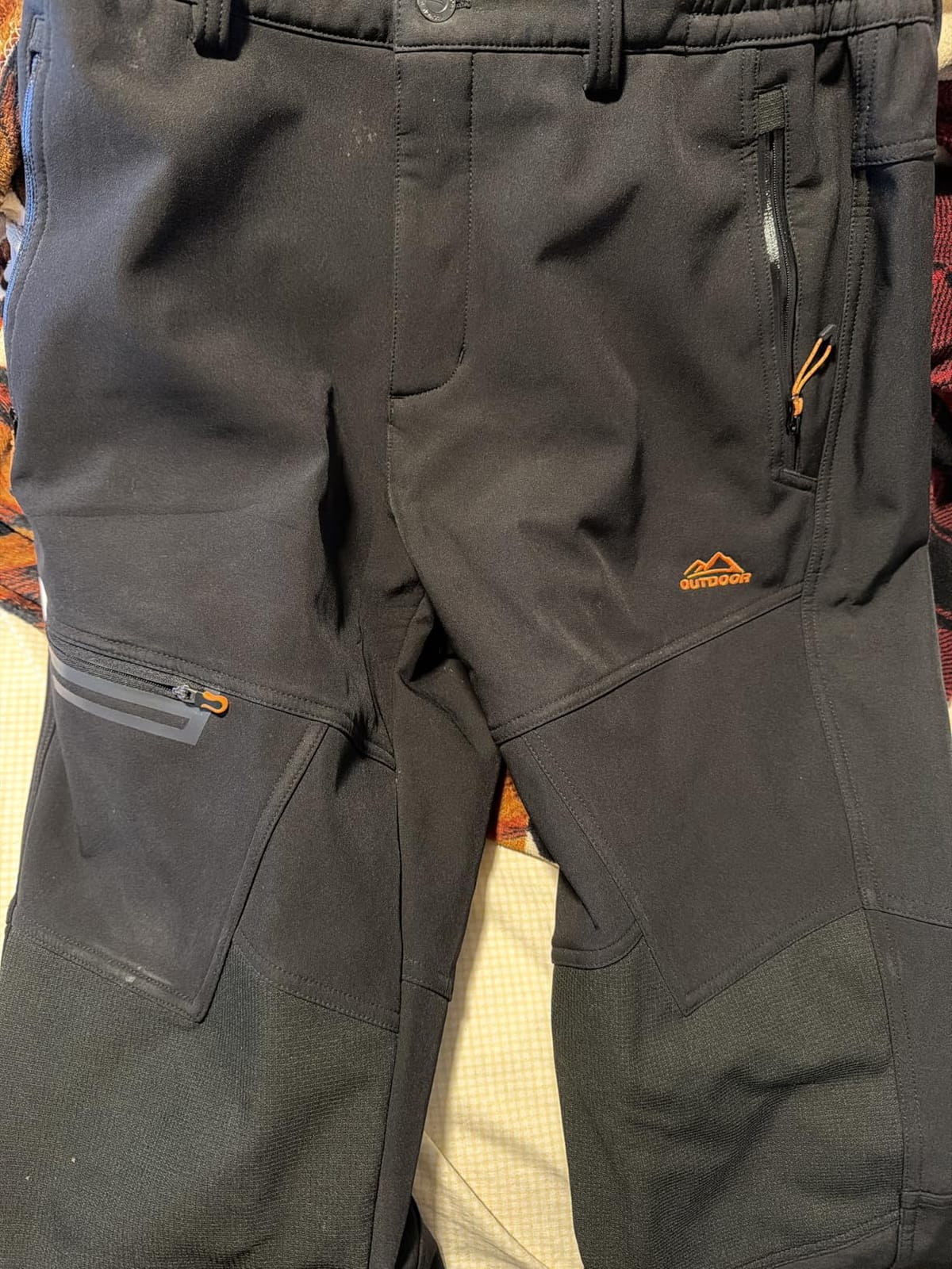MAGCOMSEN Men's Snow Ski Winter Pants Fleece Lined Insulated Water Resistant Hiking Snowboard Work Pants Zipper Pockets customer photo 1