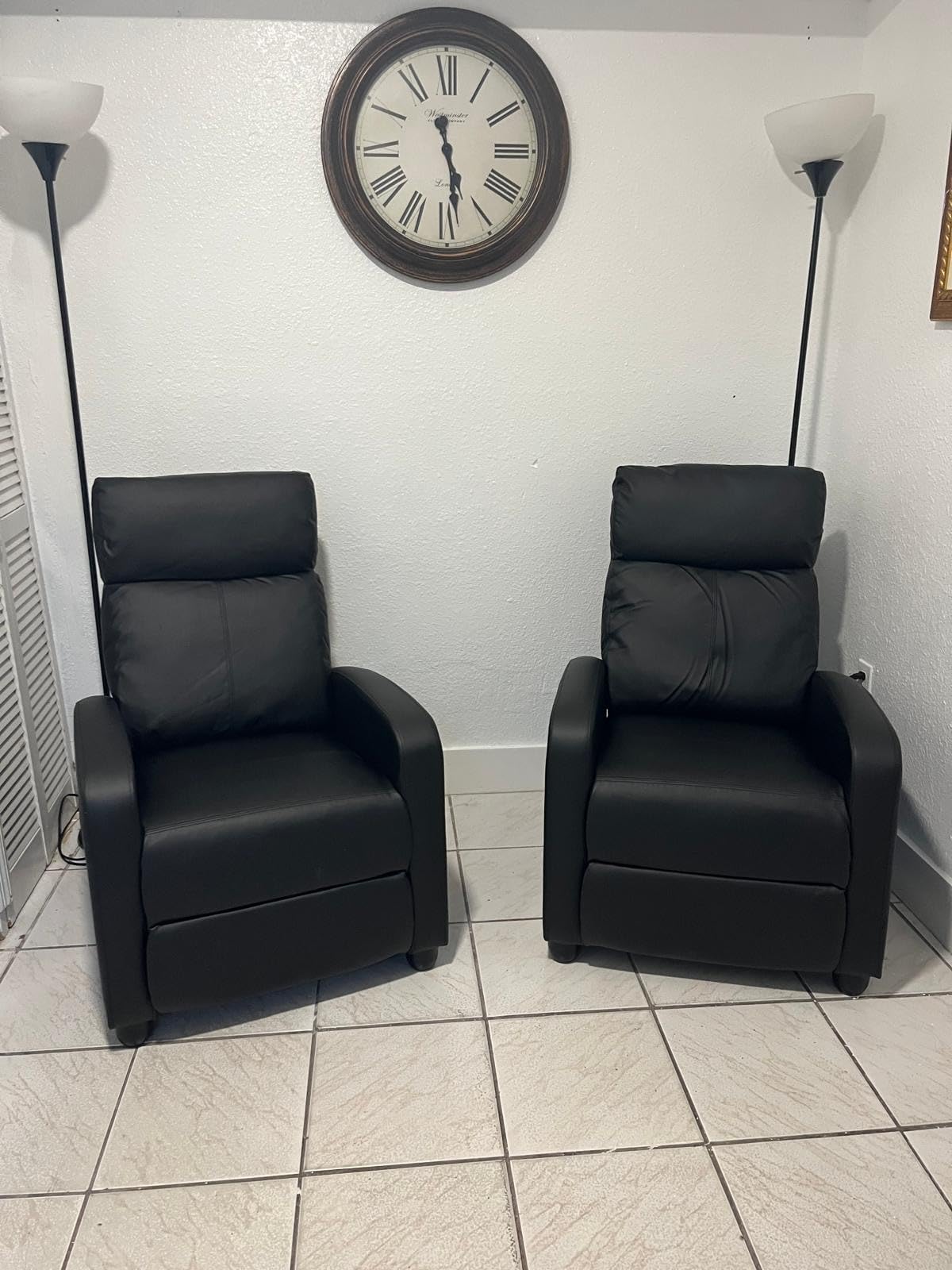 Yaheetech Recliner Chair with 3 Adjustable Angles Living Room Chairs Black customer photo 2
