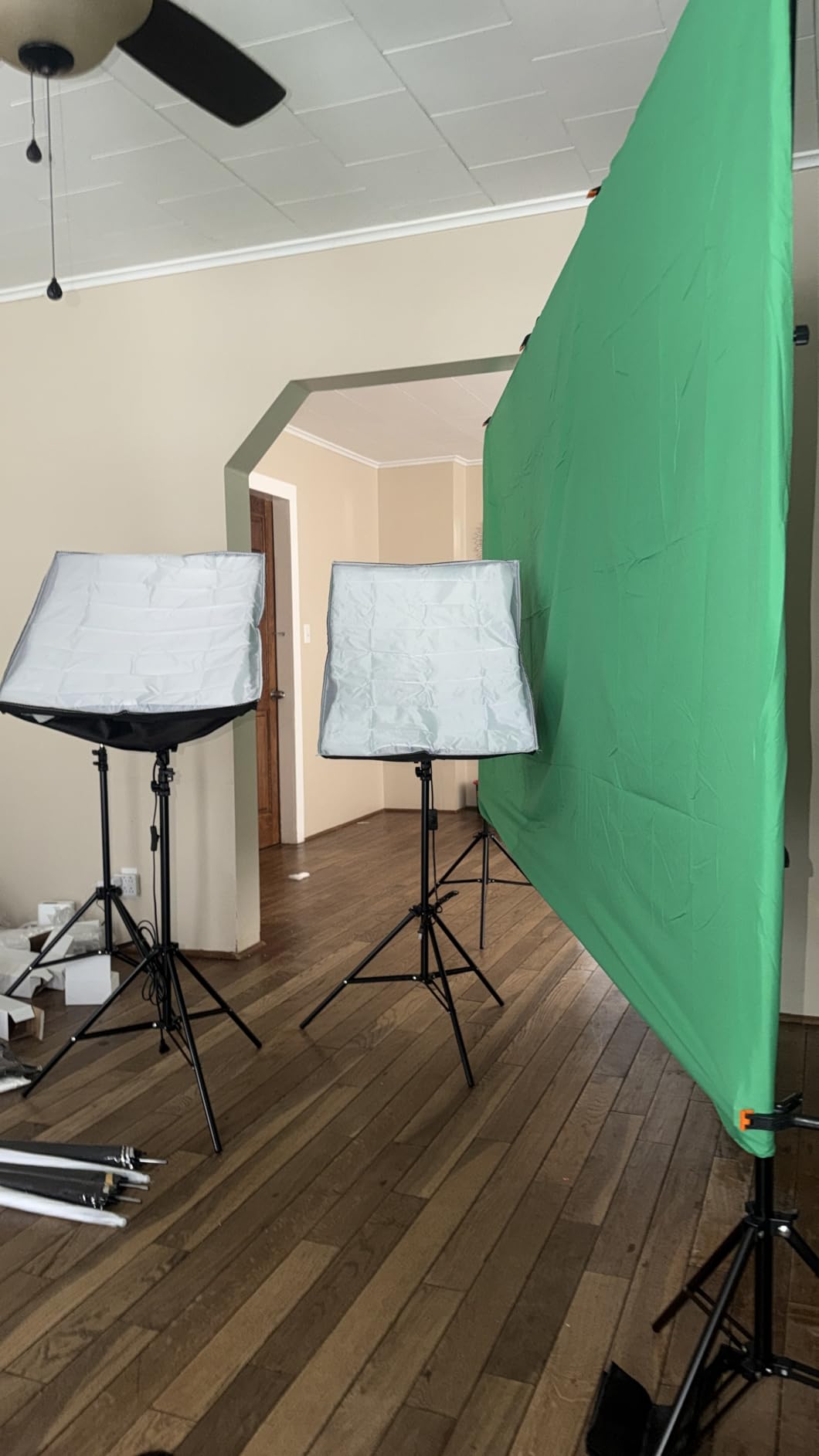 Photography Lighting Kit, 6.5x10feet/2x3m Backdrops Stand Support System, 5 in 1 reflectors, 1600w 5500k Umbrellas Softbox Continuous Lighting Kit for Portrait, Product and Video Shooting customer photo 2