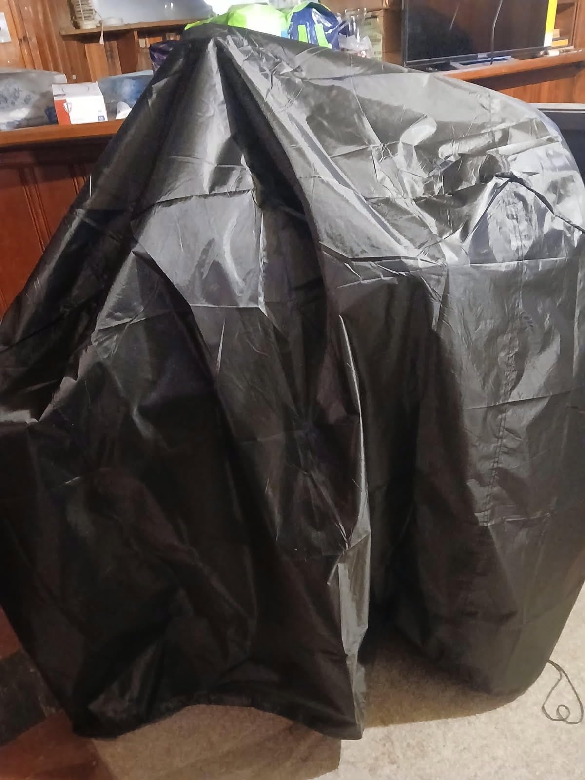 i COVER Grill Cover, 58 inch BBQ Grill Cover for Outdoor Grill, Anti-UV & Fade Resistant Gas Grill Cover, Waterproof Barbecue Grill Covers for Weber, Char-Broil, Nexgrill and More, Black customer photo 2
