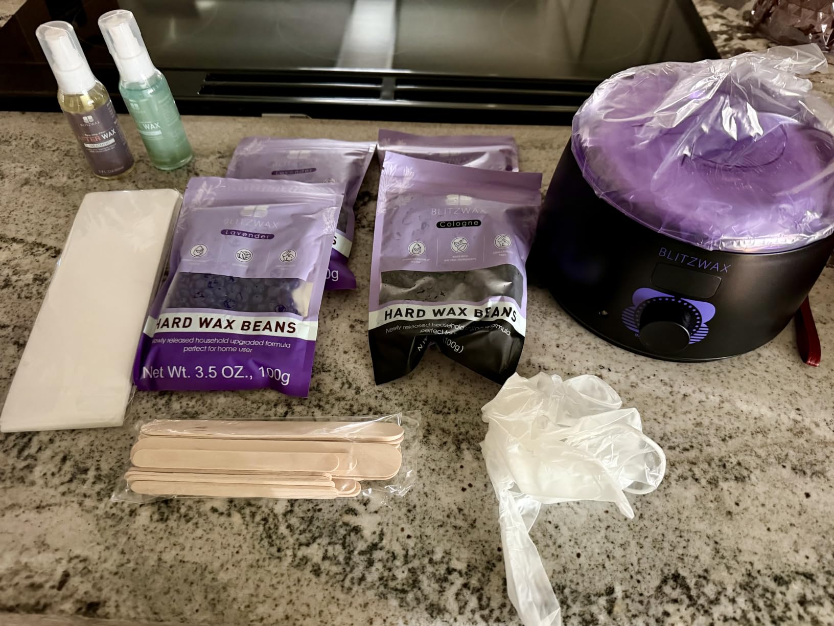BLITZWAX Waxing Kit for Women, Hard Wax Warmer, Brazilian Bikini Face Body customer photo 1