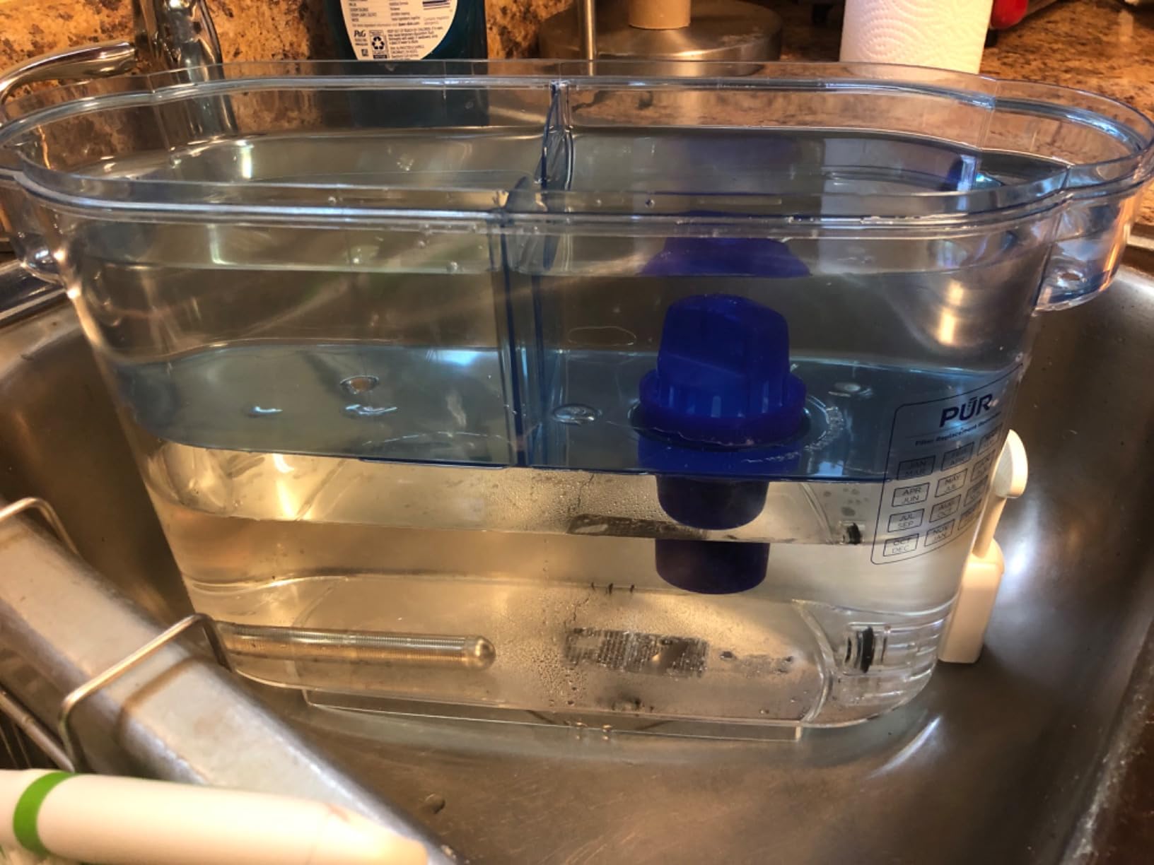 PUR 30-Cup Countertop Water Filter Dispenser for Fridge, White/Blue customer photo 1