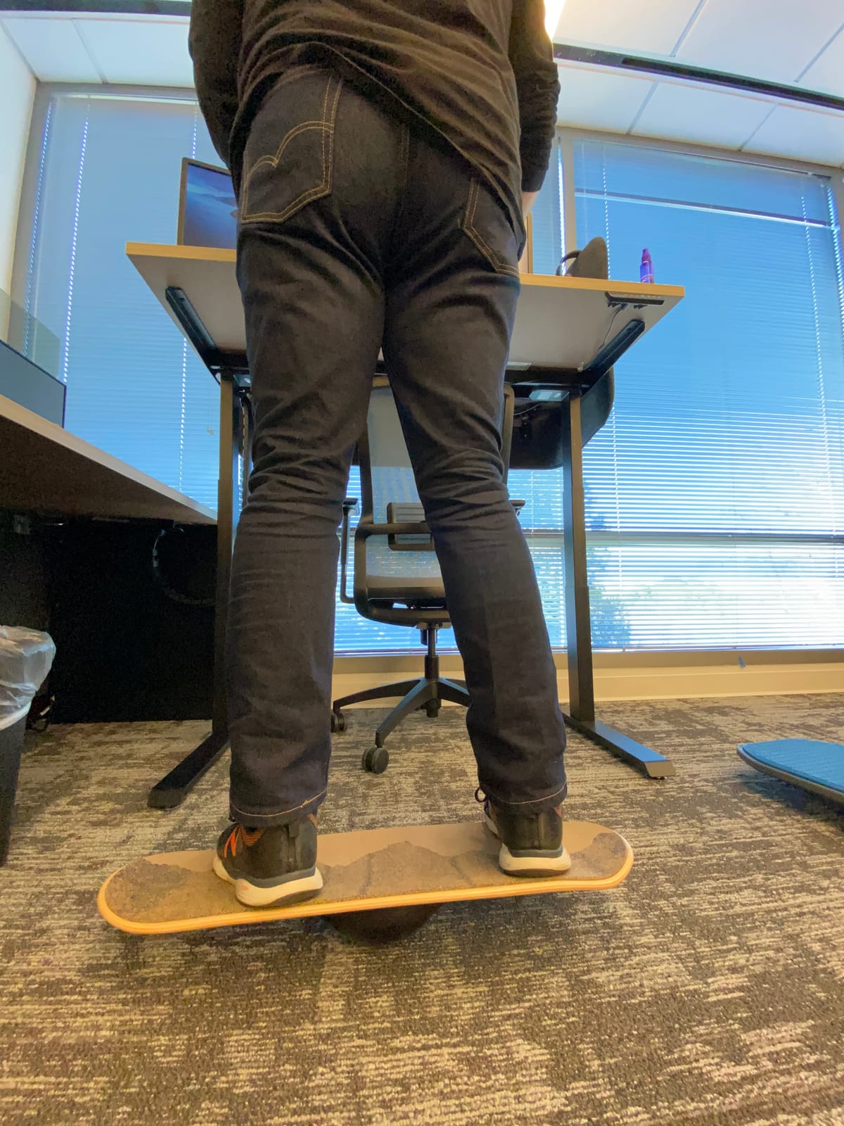 Whirly Board Wide 360˚ | Standing Desk Balance Board | Wobble Board Portable Home Gym | Snowboard Training | Surf trainer | Balance Board for Kids & Adults | Core Balance Trainer customer photo 1