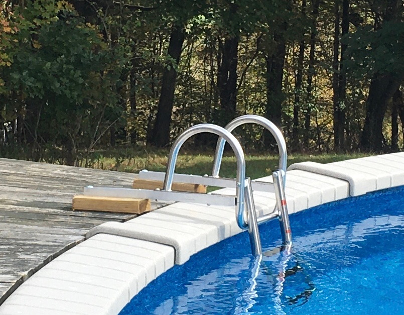 3 Steps Pontoon Boat Ladder, Stainless Steel Folding Telescoping Rear Entry Inboard Ladder Heavy Duty Custom Swim Deck Ladder with Pedal Hand Railing Ladder customer photo 1