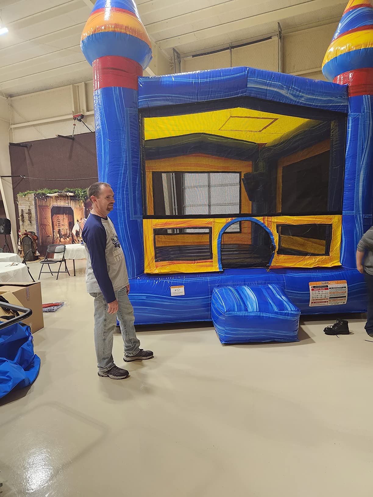 JumpOrange 13’x13’x16’ Melting Arctic Bounce House with Blower & Basketball Hoop ; 15oz Commercial Grade PVC Vinyl, Inflatable Jumper for Kids and Adults, Rental Use, Indoor & Outdoor Play customer photo 1