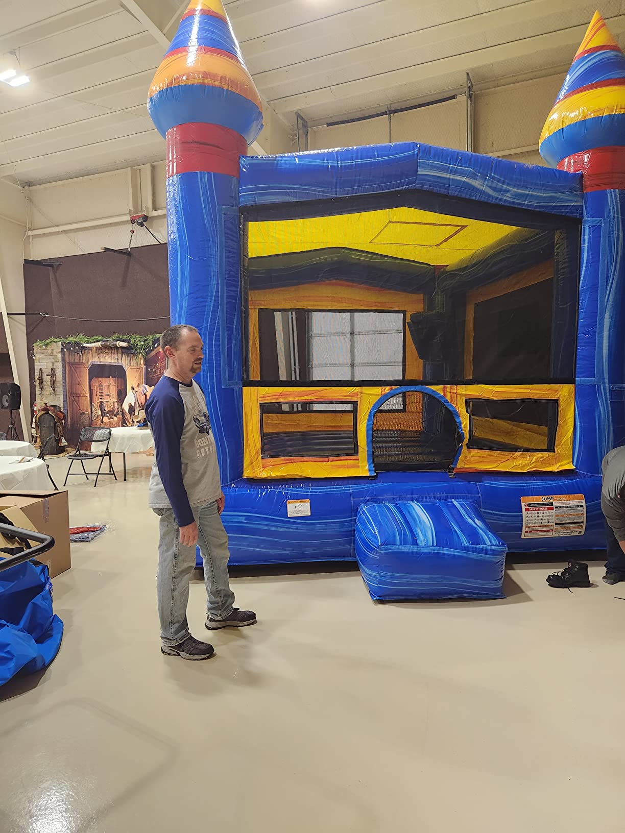JumpOrange 13’x13’x16’ Melting Arctic Bounce House with Blower & Basketball Hoop ; 15oz Commercial Grade PVC Vinyl, Inflatable Jumper for Kids and Adults, Rental Use, Indoor & Outdoor Play customer photo 2