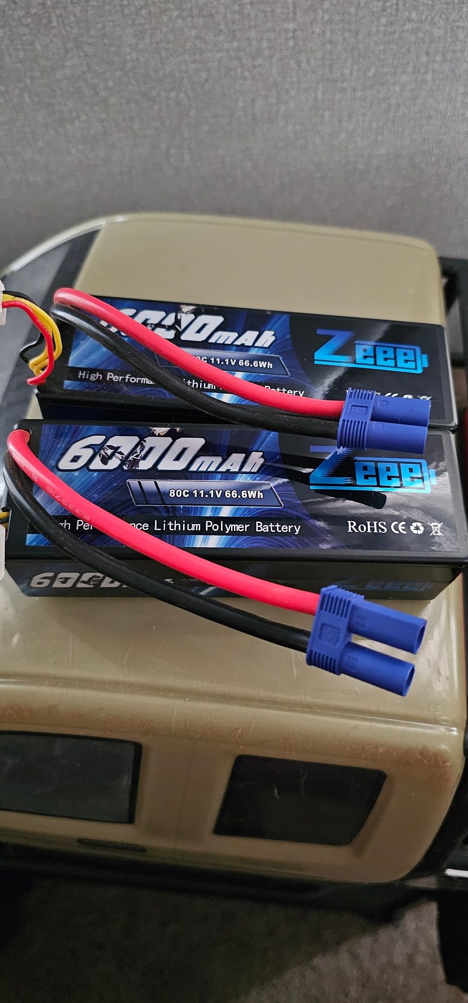 Zeee 11.1V 80C 3S 6000mAh Lipo Battery with EC5 Connector (2 Pack) customer photo 2