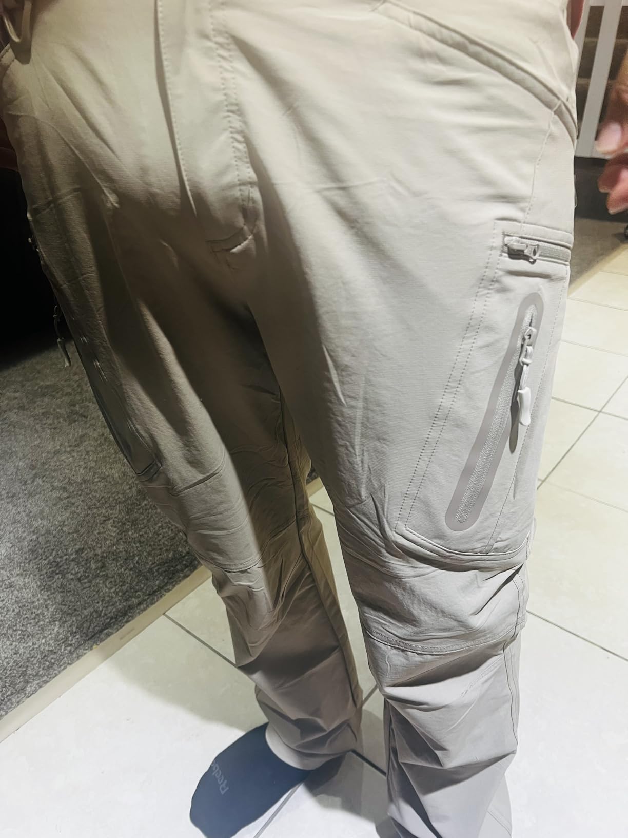 TACVASEN Men's Lightweight Hiking Tactical Pants Waterproof Quick Dry Cargo Work Rain Outdoor Pants 8 Pockets customer photo 1
