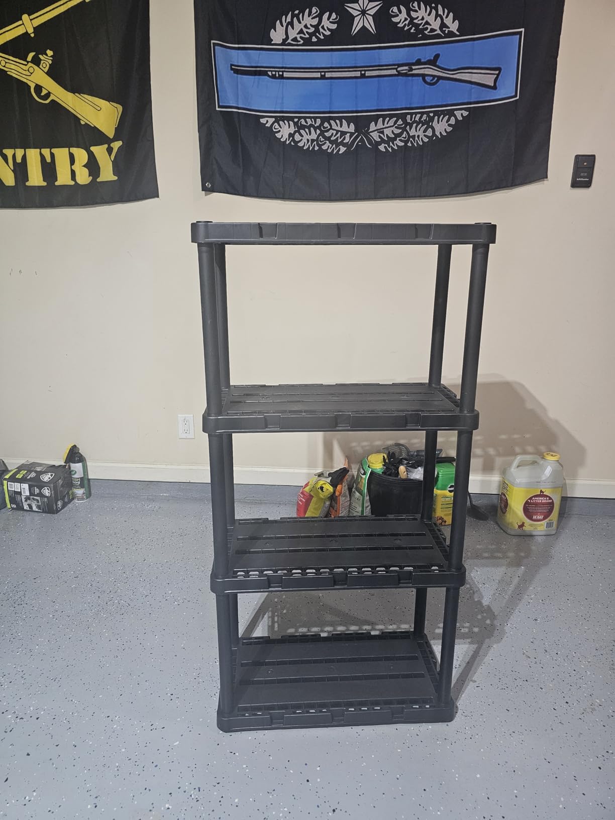 Gracious Living Knect-A-Shelf 4 Shelf Light Duty Storage Rack, Black customer photo 2
