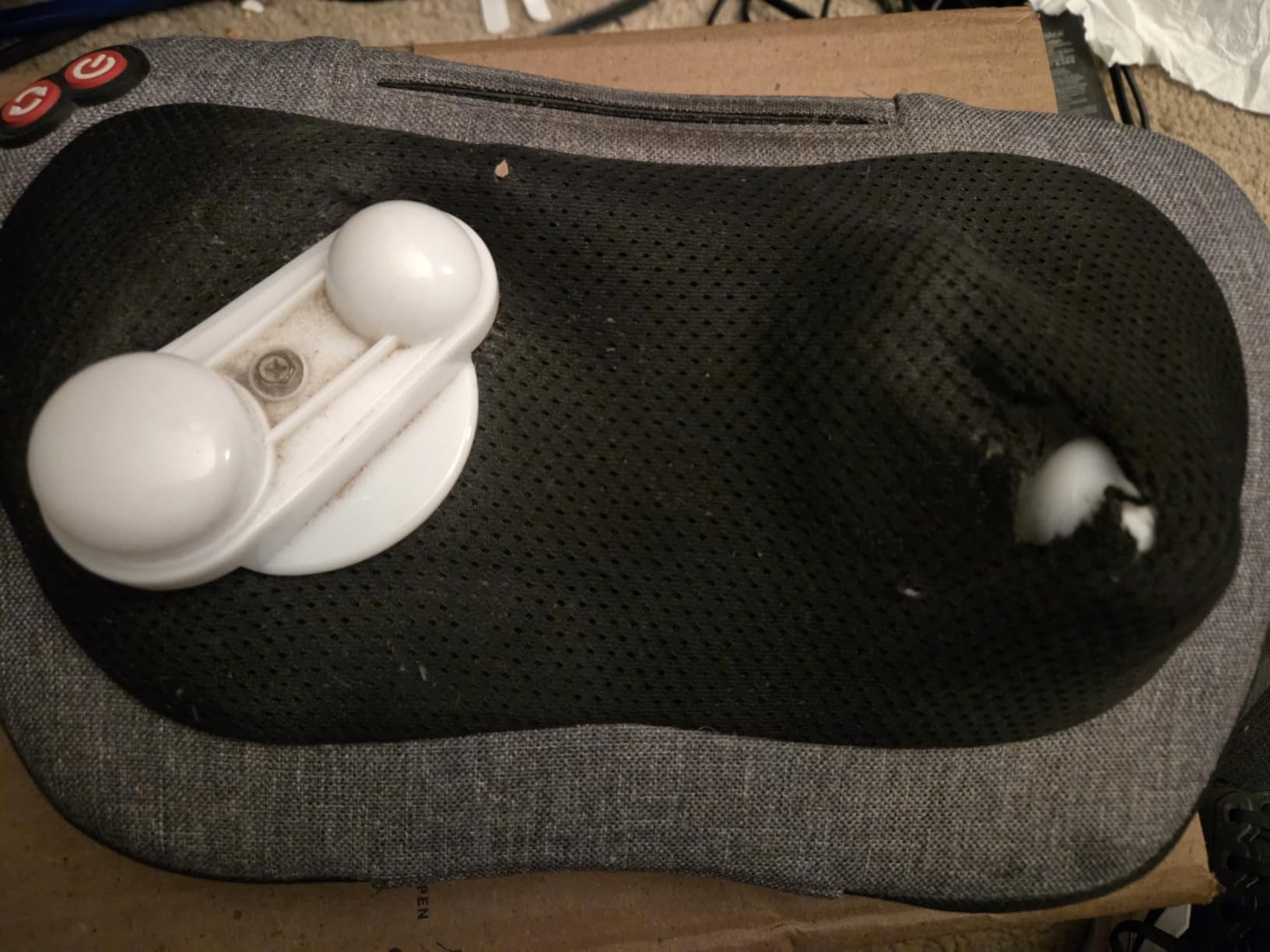 VIKTOR JURGEN Shiatsu Back Massager with Heat for Pain Relief, Gray customer photo 1
