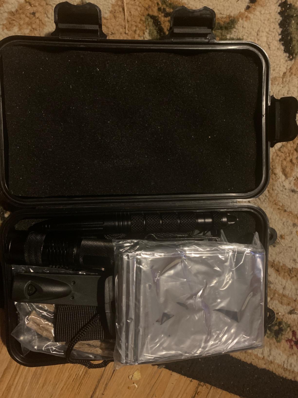 Angieast Survival Kit 35 in 1, First Aid Kit, Survival Gear, Survival Tool Gifts for Men Boyfriend Him Husband Fathers Day Camping, Hiking, Hunting, Fishing customer photo 1