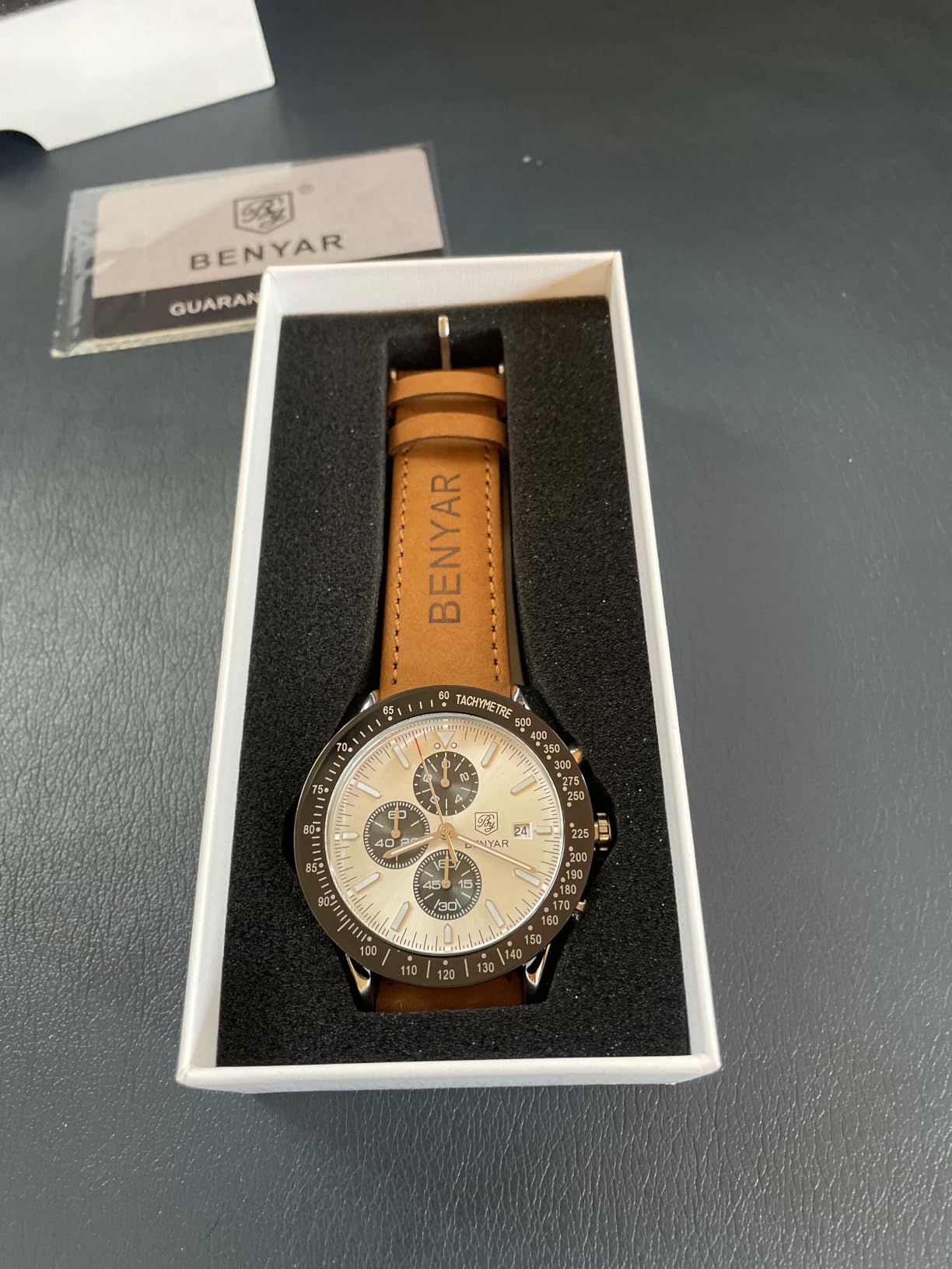 BENYAR Watch for Men Analog Quartz Chronograph Waterproof Luminous Designer Mens Wrist Watches Business Work Sport Casual Dress Watch with Silicone Strap Elegant Gifts for Men customer photo 1