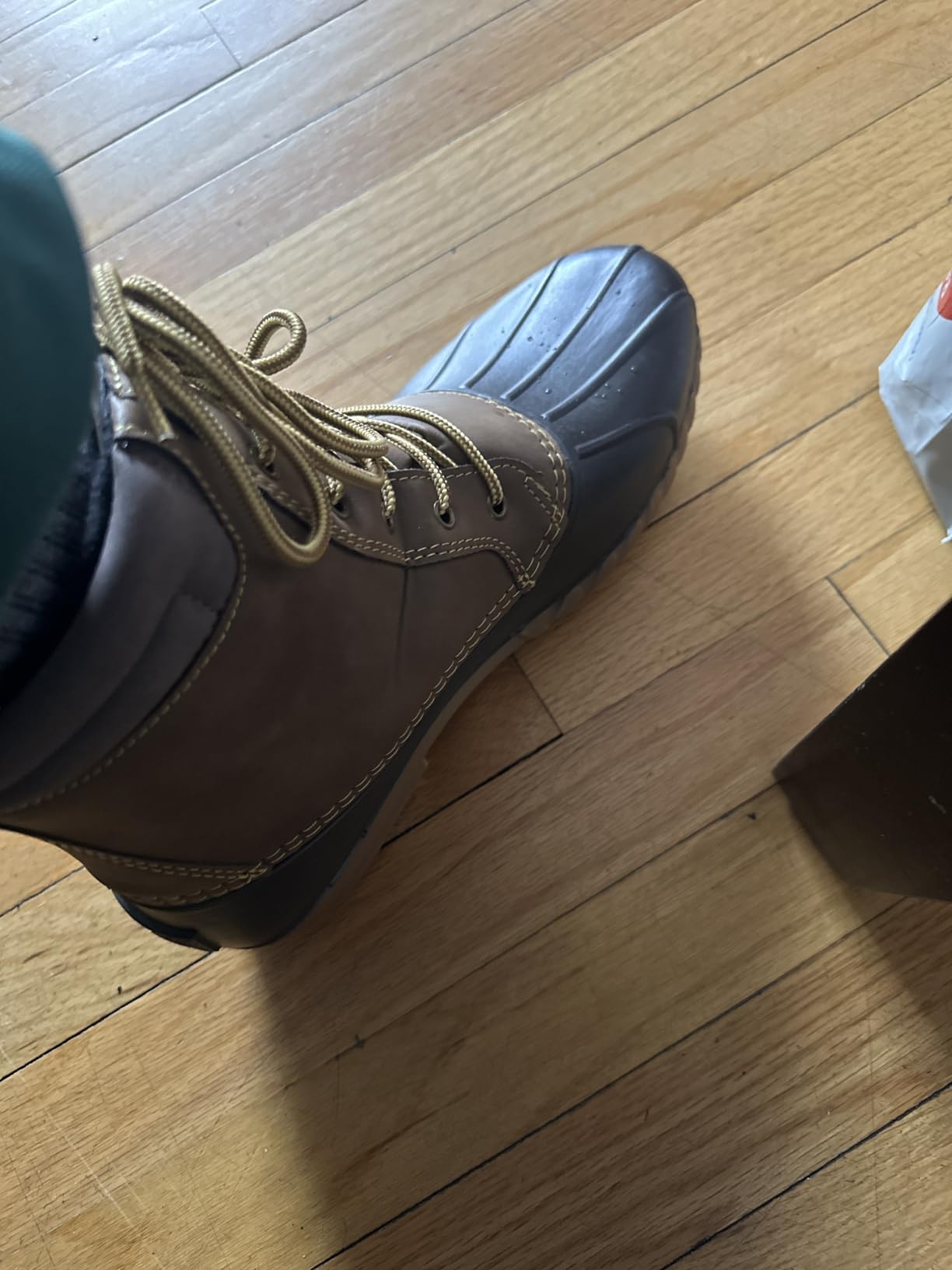 ALEADER Mens Duck Boot | Waterproof Shell | Fur Lined Insulated Winter Snow Boot customer photo 2