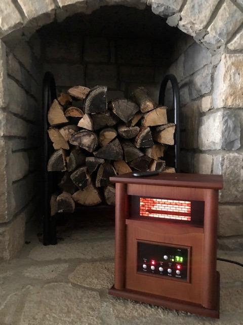 Electric Infrared Space Heaters for Indoor Room Use, LifePlus 1500W Box Space Heater with Wood Frame, Remote Control and Timer, Multiple Security Protections, Nice for Living Room Home Office customer photo 1