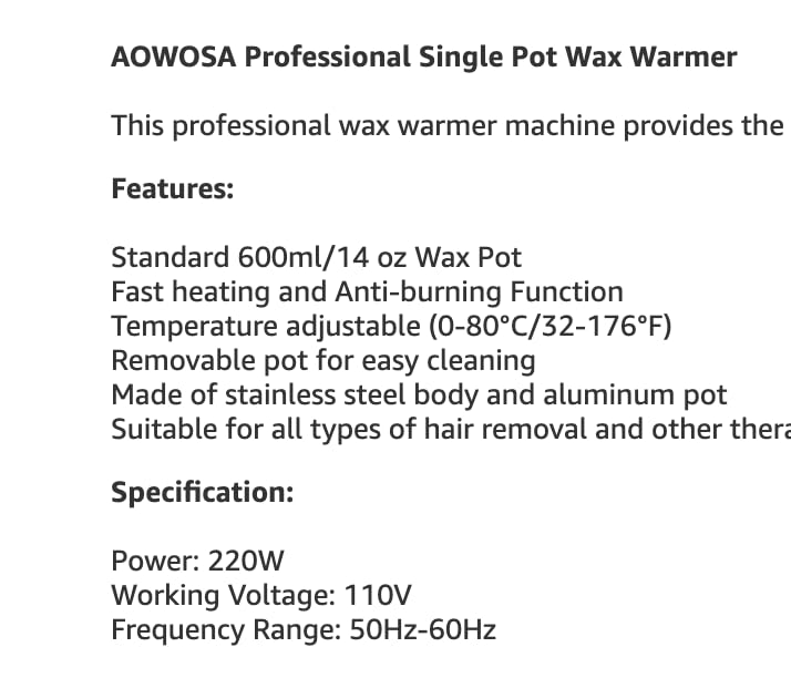 Double Wax Warmer Professional Waxing Pot Heater Machine for Hair Removal customer photo 2