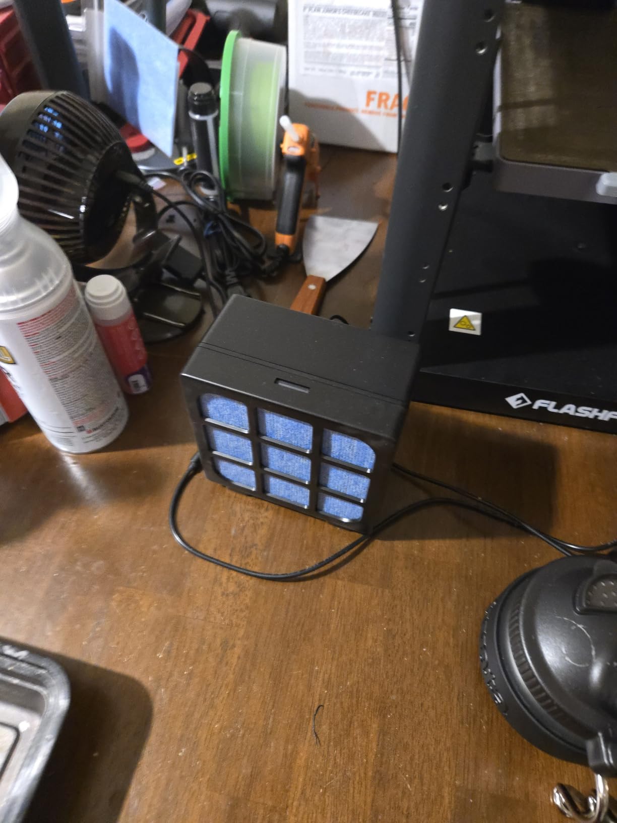 MUIN Solder Fume Extractor - 3 Stage Filtration Solder Smoke Absorber for Soldering and Wood Burning,Portable Soldering Fume Extractor Fan for Soldering Station (Black) customer photo 2