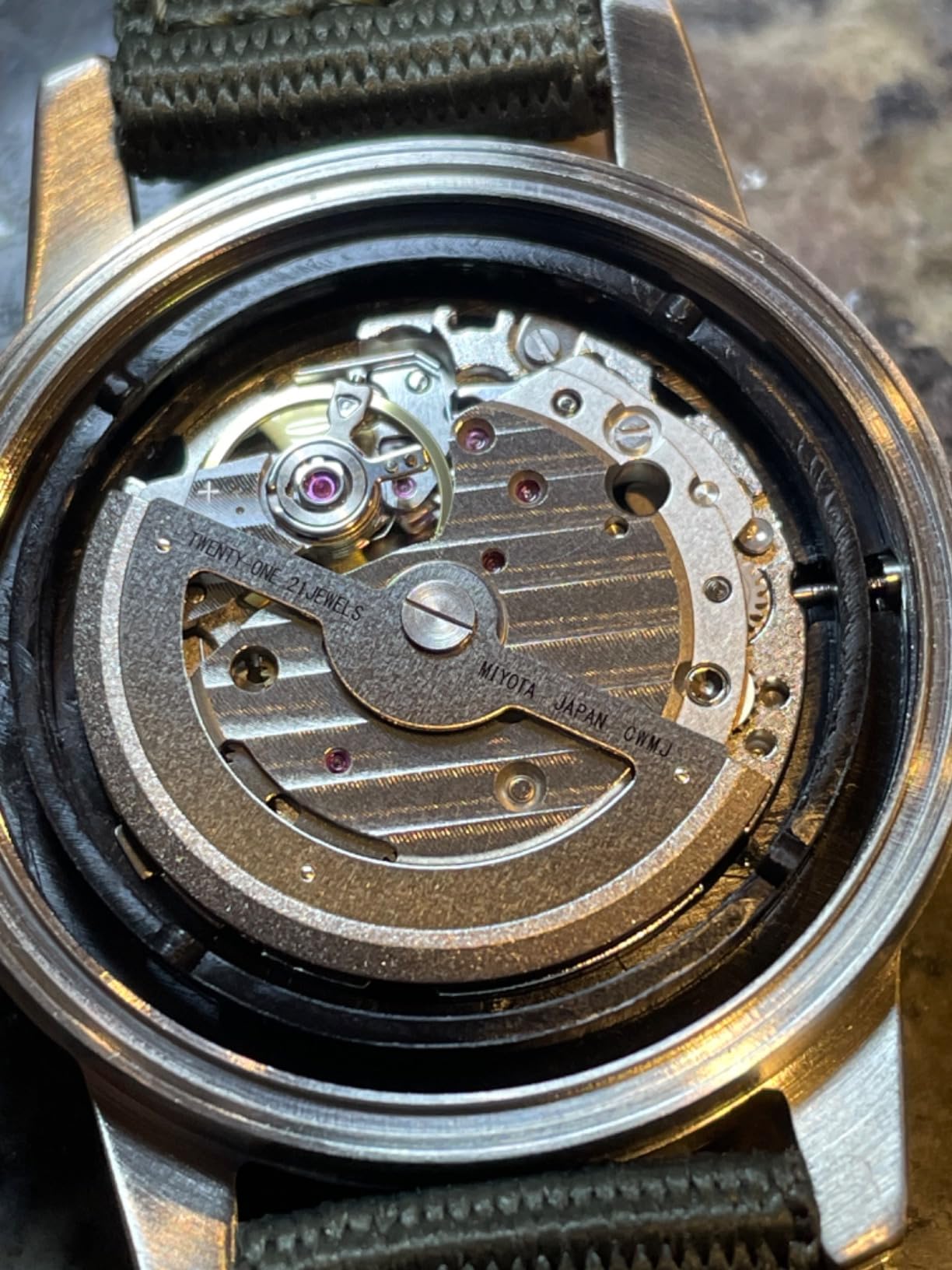 Bulova Men's Military Heritage Hack Veteran's Watchmaking Initiative Watch in Stainless Steel with 3-Hand Automatic, Green NATO Strap Style: 96A259 customer photo 2