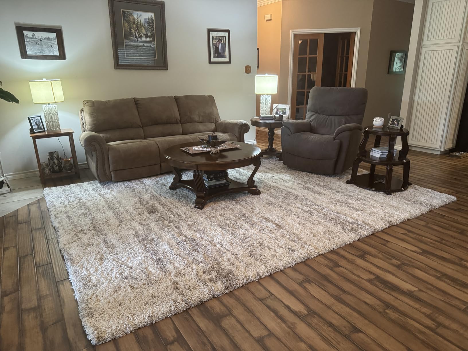 SAFAVIEH Hudson Shag Rug 9x12, Large Ivory & Beige SGH206B customer photo 2