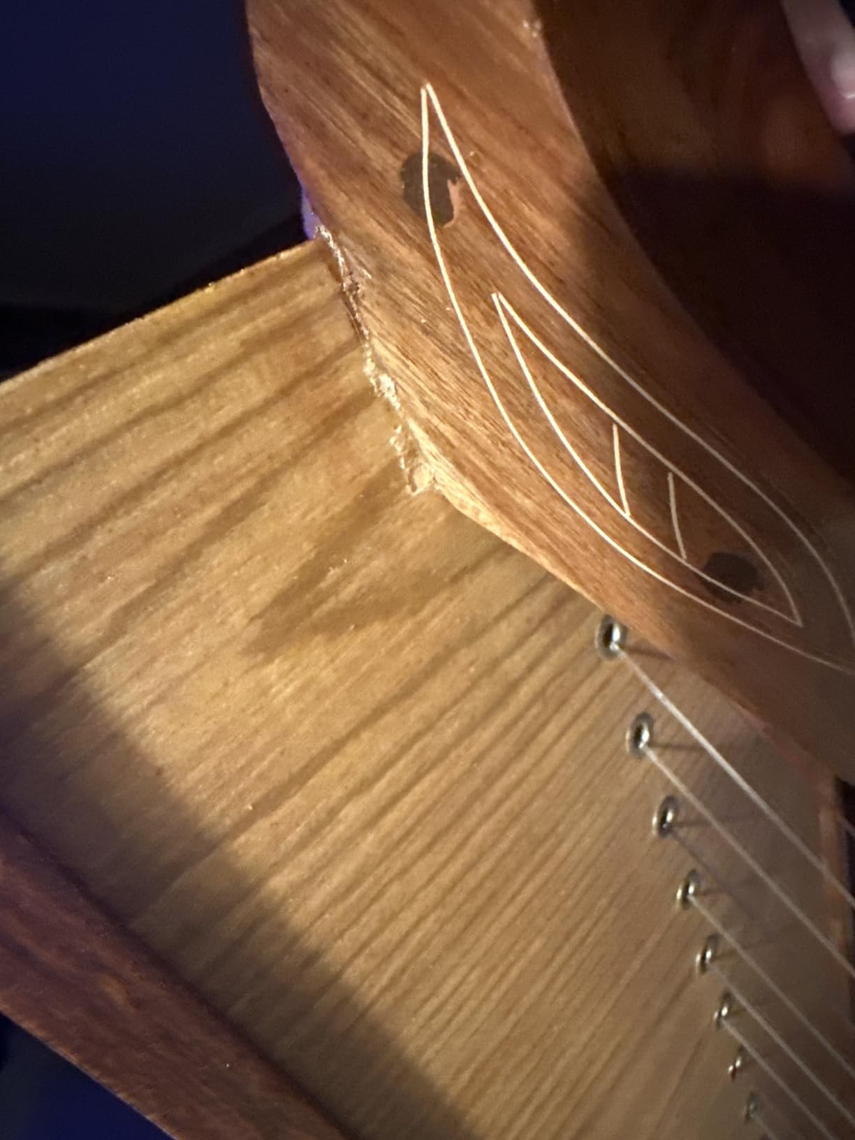 22 Strings Harp Irish Celtic Highland Solid Rosewood Natural Finishing Lever Tuning Key Extra Set included 33