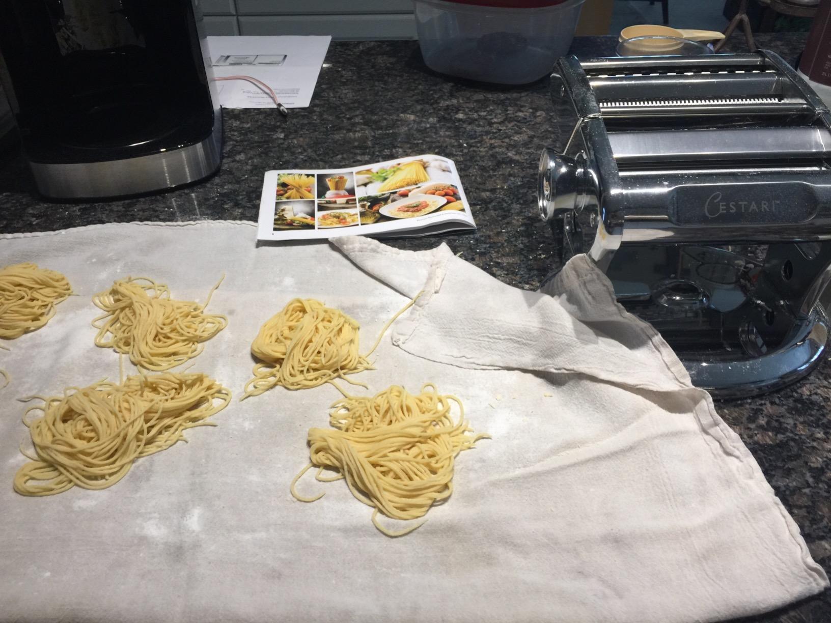 Cestari Stainless Steel Pasta Machine - 150 mm Roller with Patented Suction Base for No-Slip Use - Includes Pasta Cutter, Hand Crank, and Recipes customer photo 1