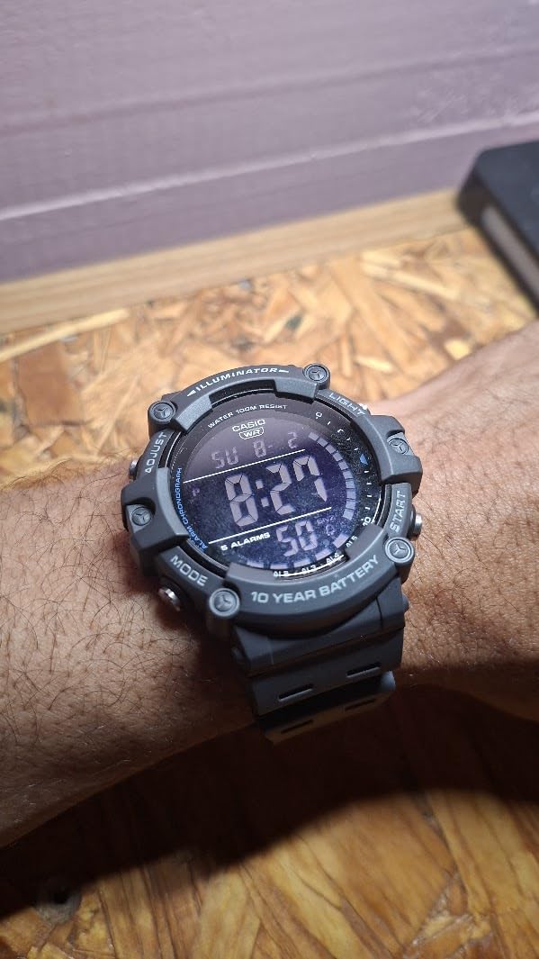 Casio Illuminator AE1500WH Series | 10-Year Battery | LED Backlight | 5-Alarms | 1/100 Sec Stopwatch | Men's Digital Watch customer photo 1