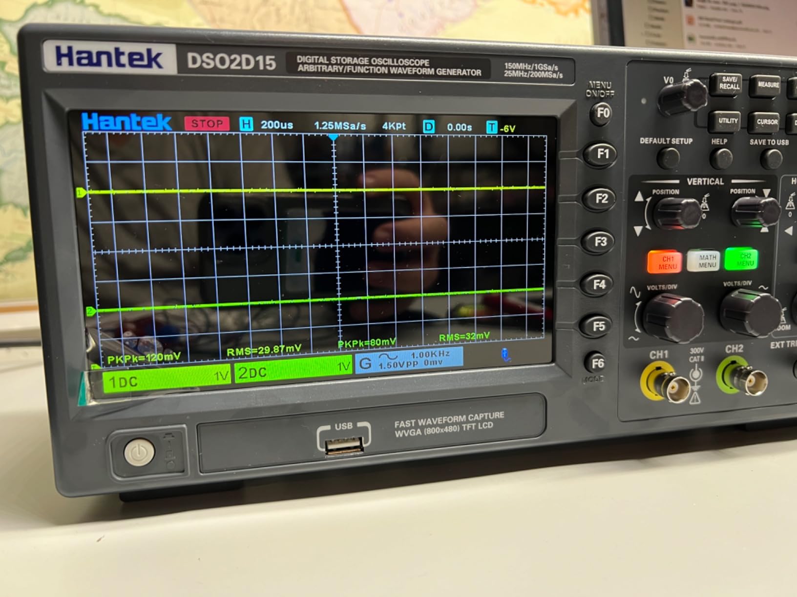 Hantek DSO2D15 Digital Storage Lab Oscilloscopes150MHz Bandwidth 2CH customer photo 2