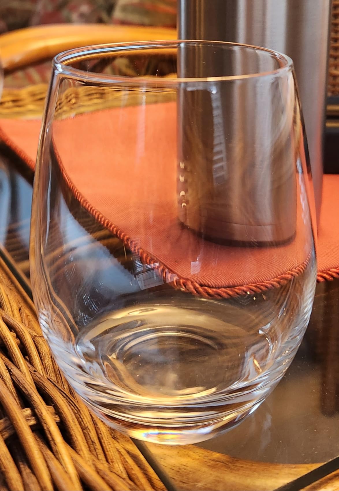 FAWLES Stemless Wine Glasses Set of 12, 15 Ounce Smooth Rim Standard Wine Glass Tumbler for Red, White Wine, Dishwasher Safe customer photo 1