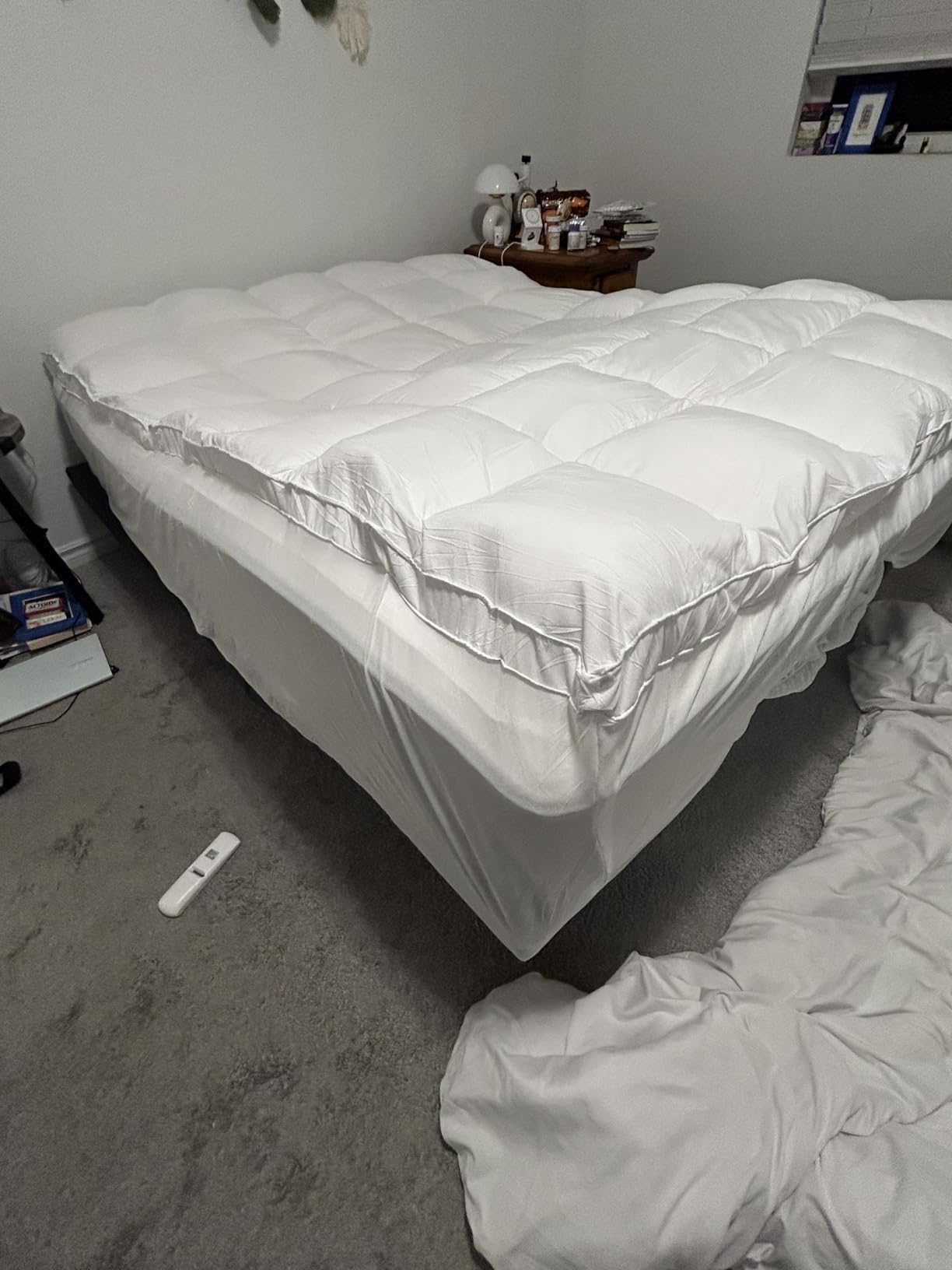ELEMUSE Twin XL Mattress Topper for College Dorm, Thick Pillow Top Bed Pad customer photo 1