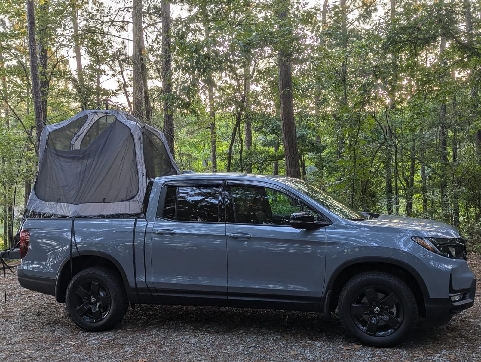 Fofana Pop-Up Truck Bed Tent - Mid-Size, 2-Person, Gray - Quick Setup Pop-Up Tent for Camping - Waterproof Sewn-in Floor & Camping Gear Organization - Mesh Windows & Ventilation for Truck Bed Dome customer photo 1