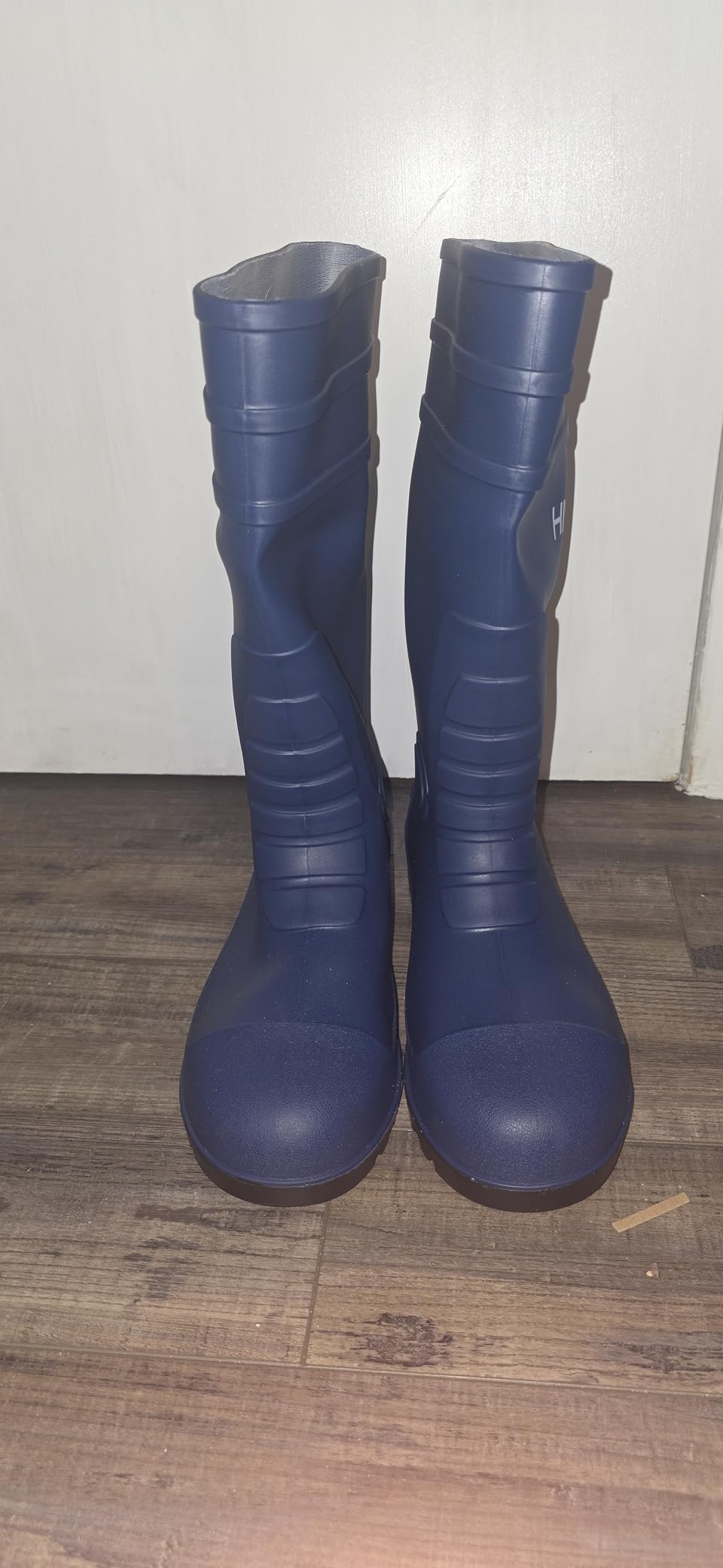 HISEA Men's Steel-Toe Rain Boots, Rubber Boots Waterproof Slip Resistant customer photo 2