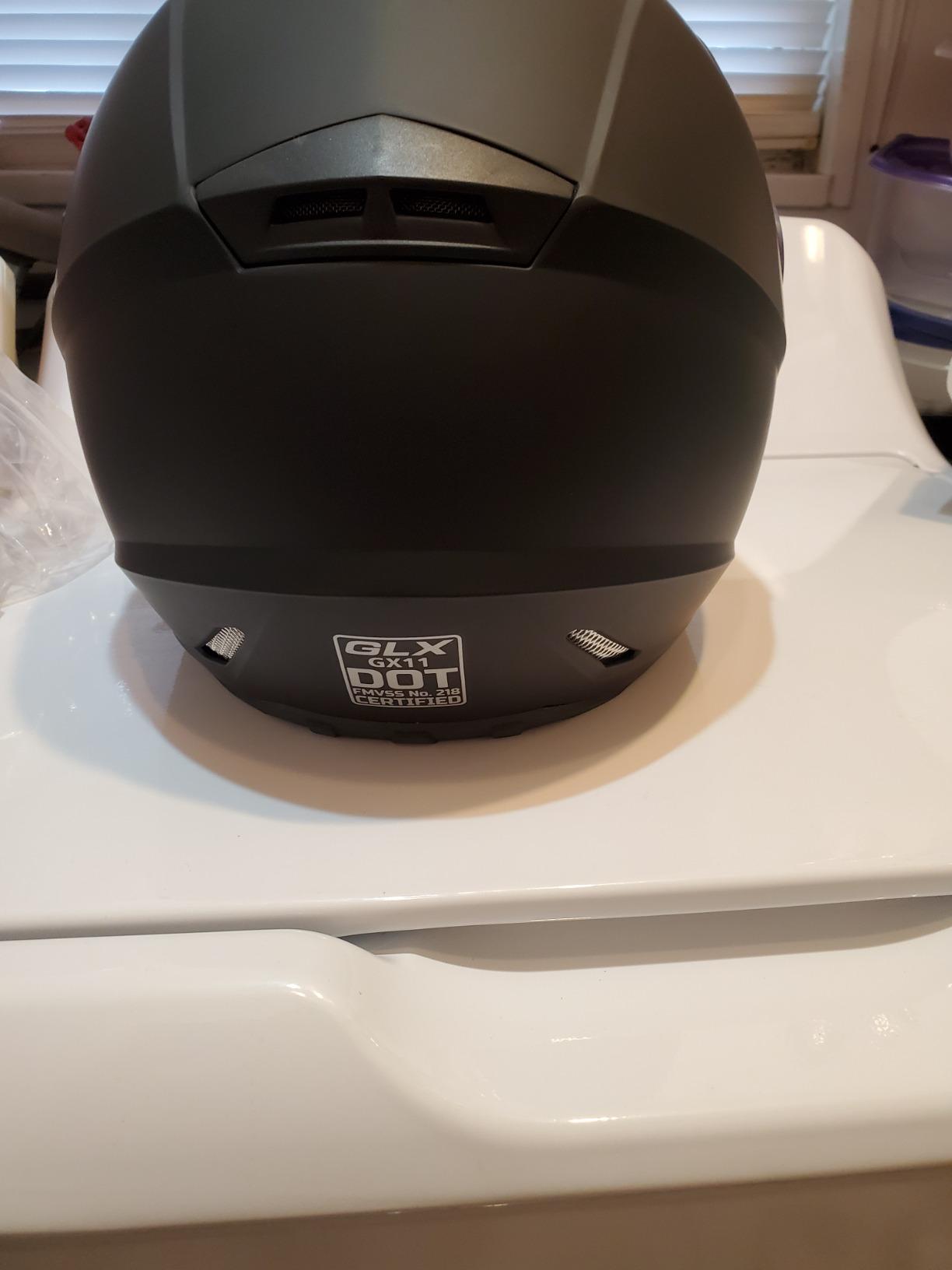 GLX GX11 Compact Full Face Motorcycle Helmet w/ Tinted Visor, DOT customer photo 1