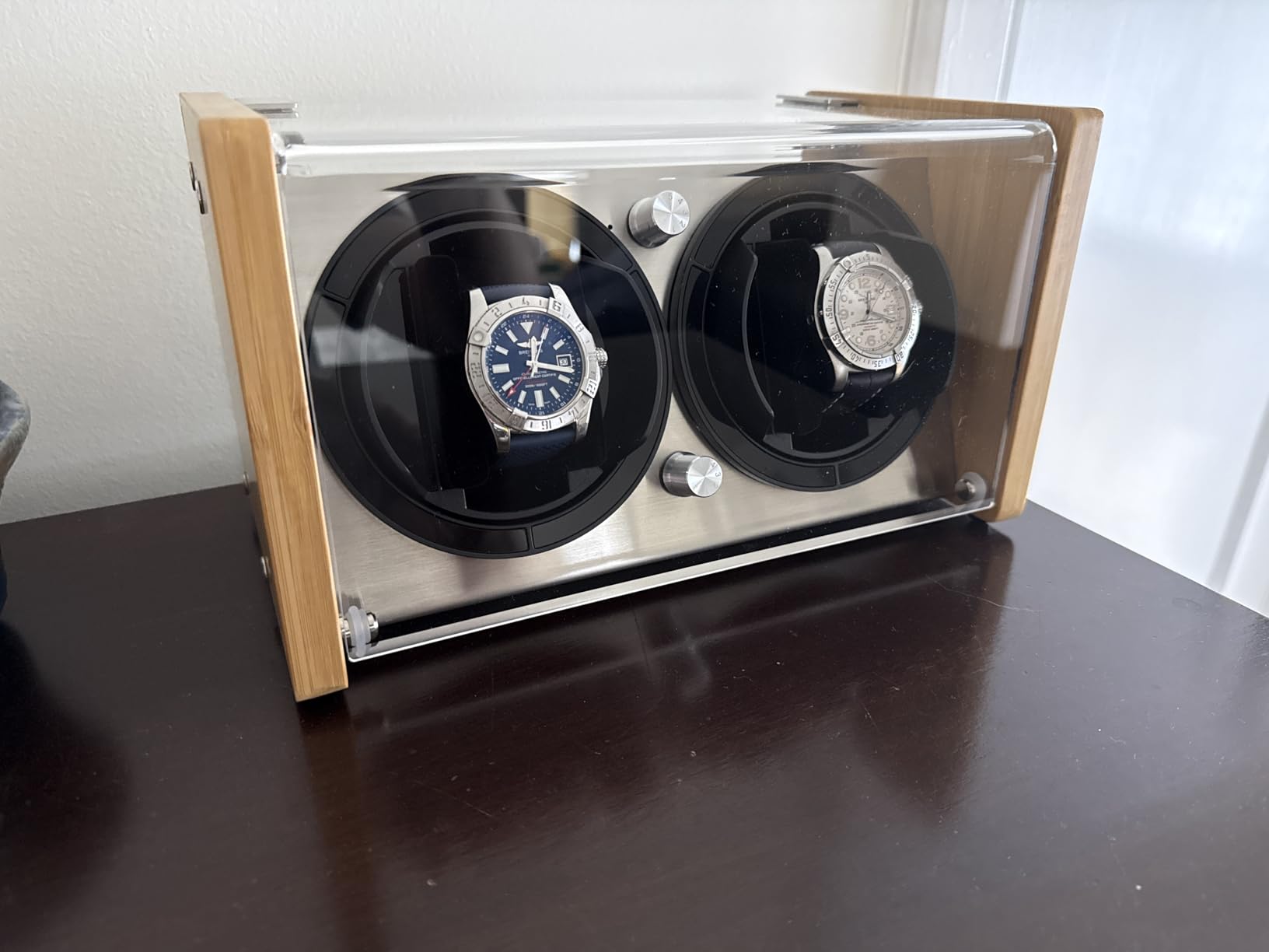 Watch Winder Smith Bamboo Single/Dual Watch Winder for Automatic Watches customer photo 2
