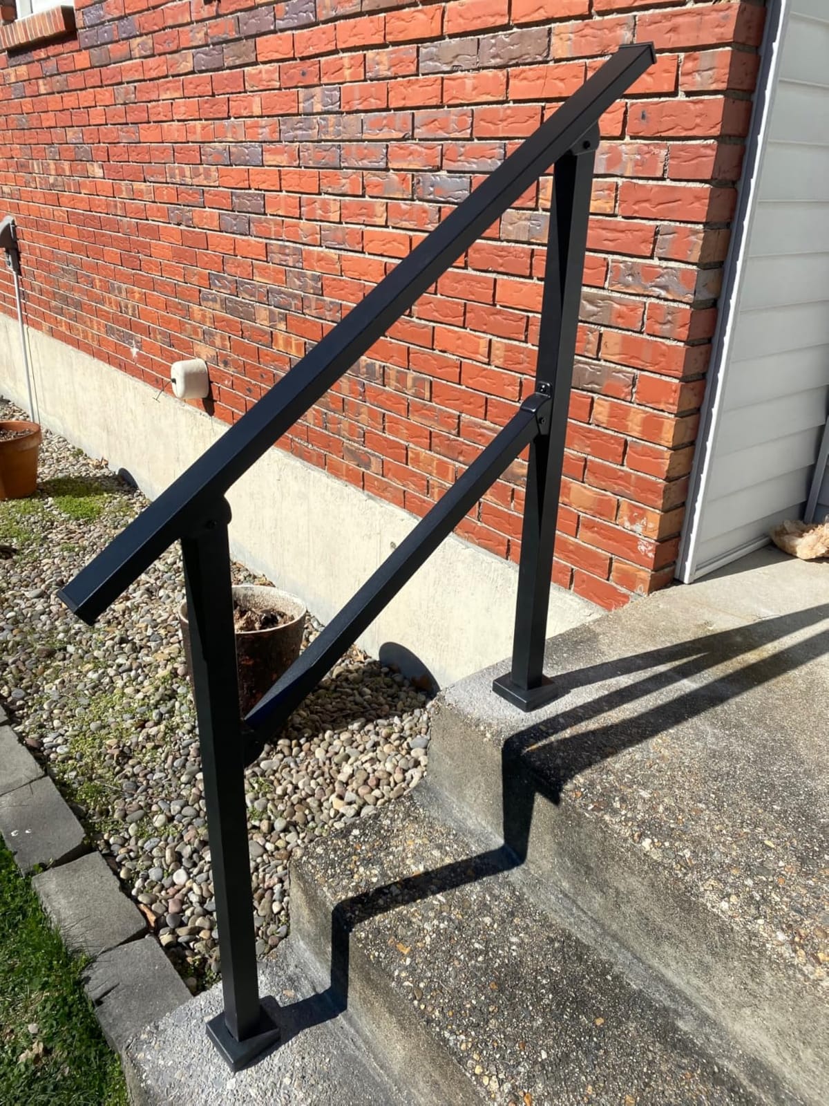 CR Fence & Rail 2-3 Step Stair handrail, Perfect for Hand Rails for Outdoor Steps, Indoor Staircase handrail & Porch, Deck, and Balcony for Seniors, with 40