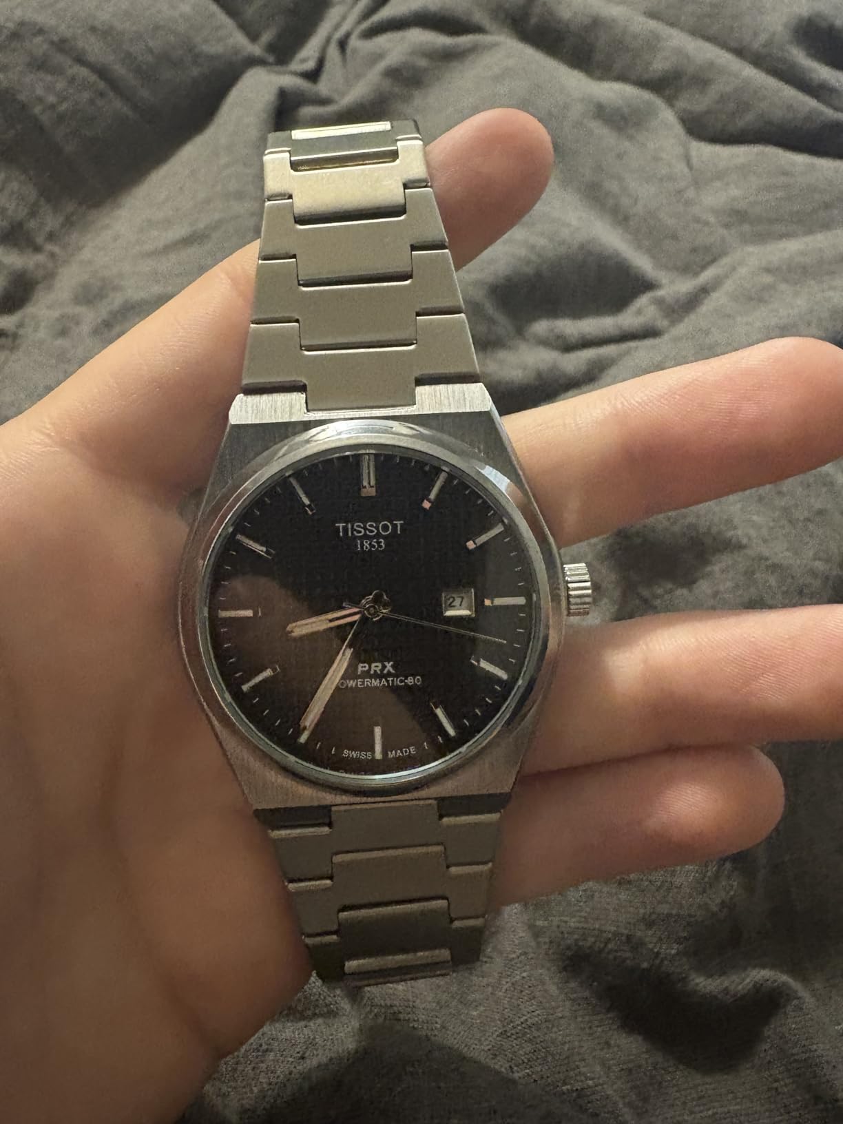 Tissot PRX Powermatic 80, Swiss Automatic Watch for Men, Stainless Steel Case, Black Dial, (Model: T1374071105100) customer photo 2
