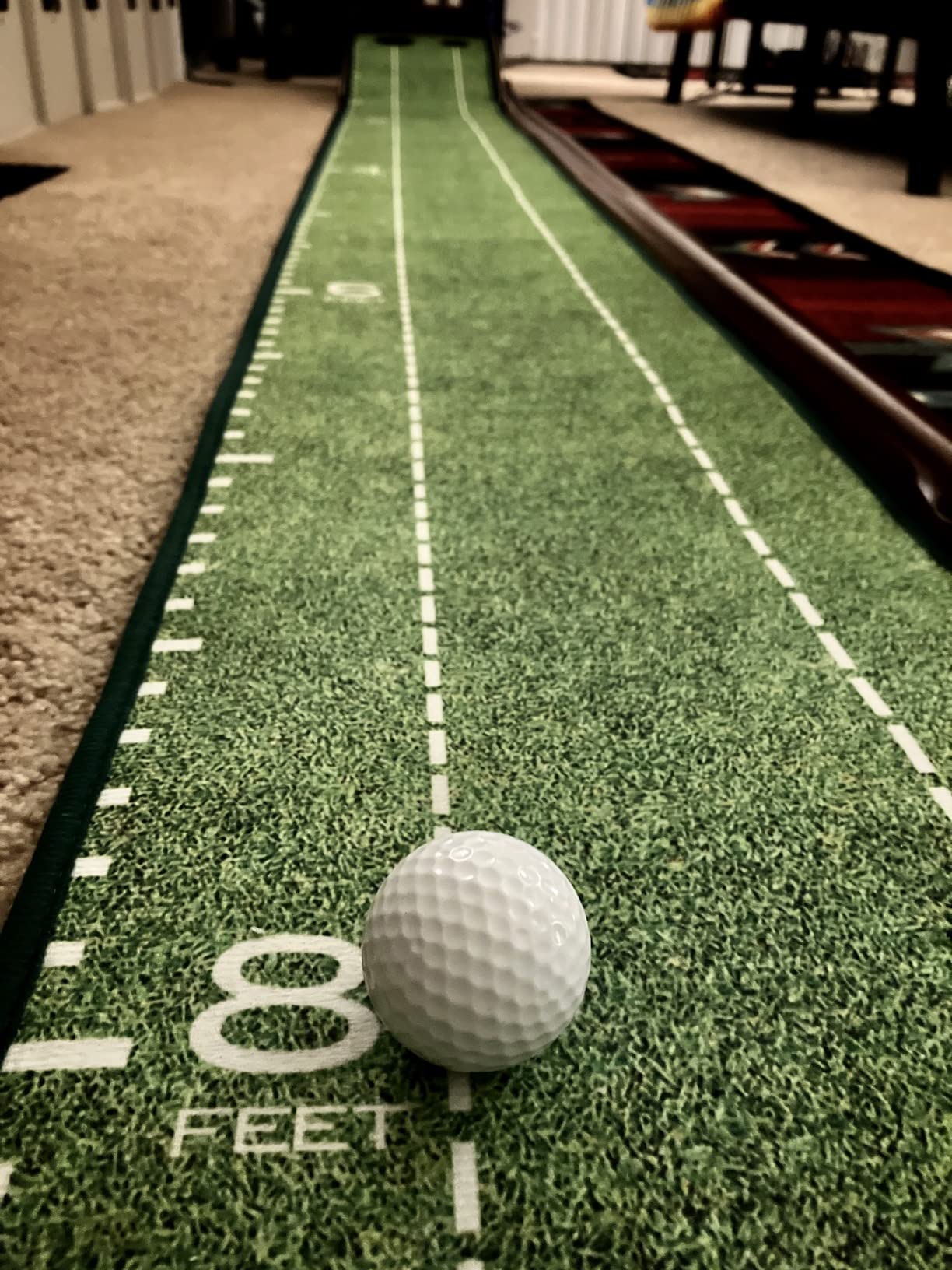 GimYaa Golf Putting mat Green Indoor and Outdoor with Auto Ball Return,Game Practice Golf Gifts for Home, Office, Backyard Indoor Golf and Outdoor Use, Crystal Velvet Mat customer photo 2