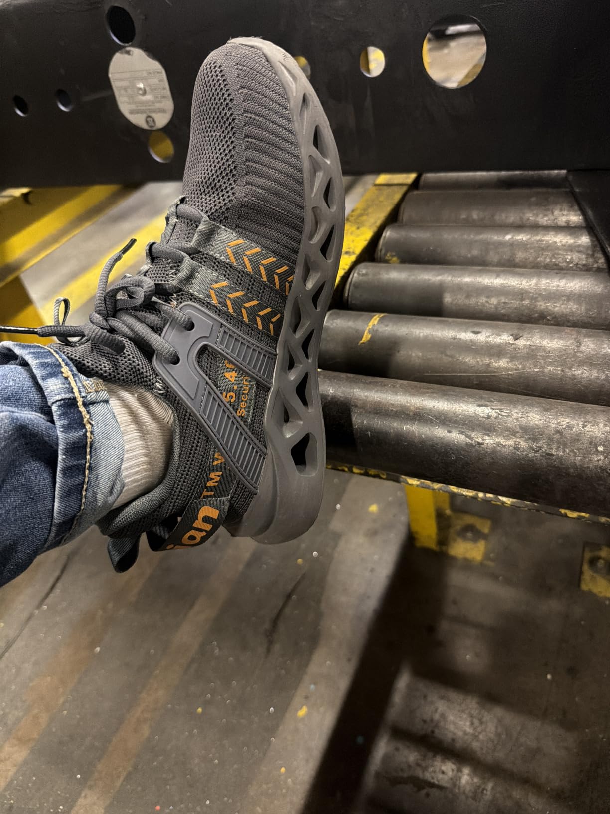 Steel Toe Shoes for Men Women Slip On Safety Shoes Comfortable Work Shoes customer photo 1