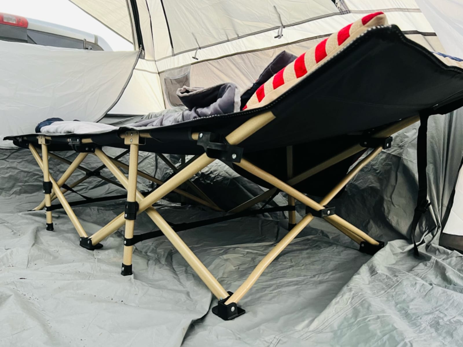 ATORPOK Camping Cot for Adults Comfortable, Tent Folding Cot for Sleeping customer photo 1