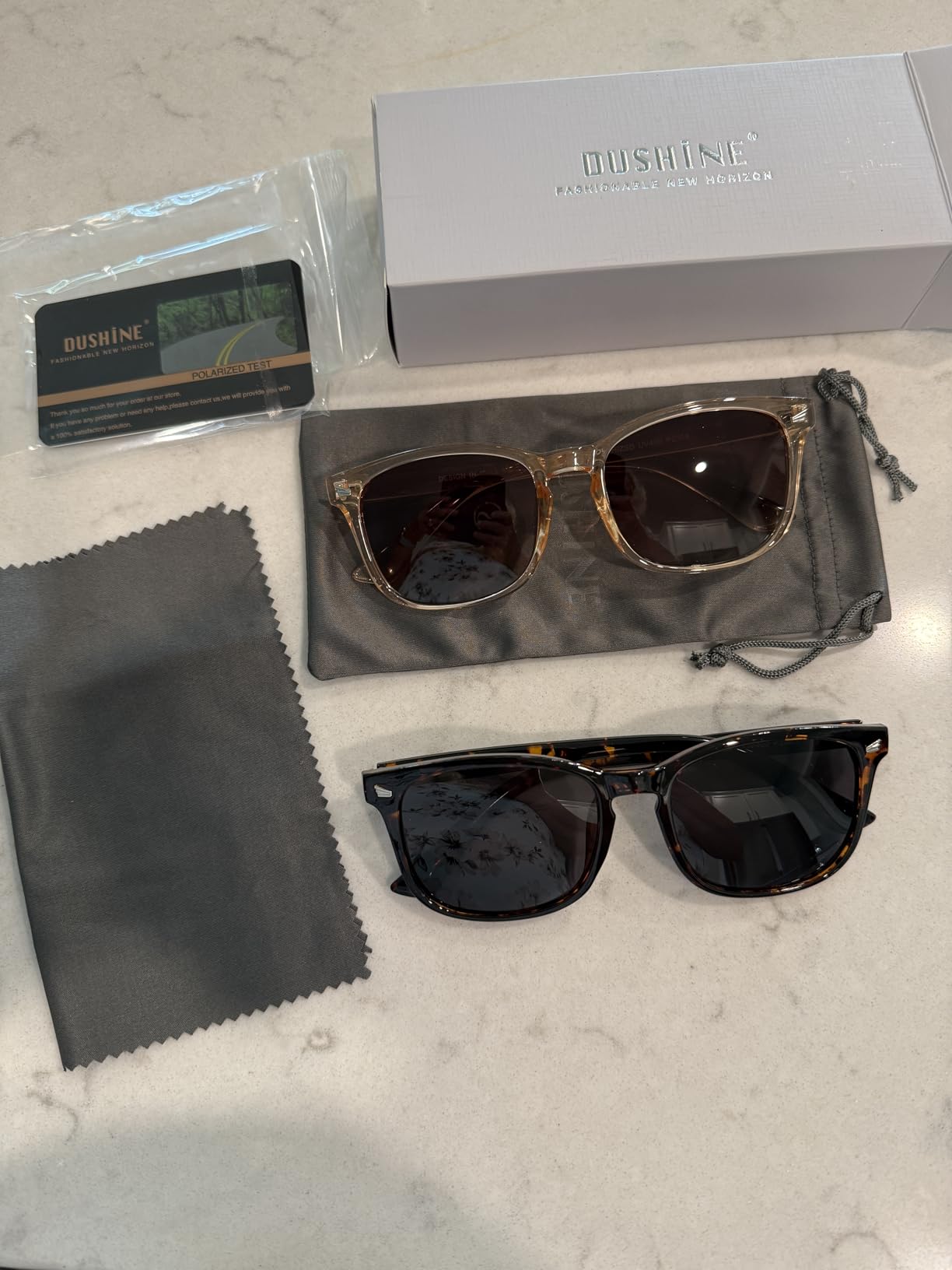 DUSHINE Polarized Sunglasses for Women Classic Retro Style UV400 Protection customer photo 1