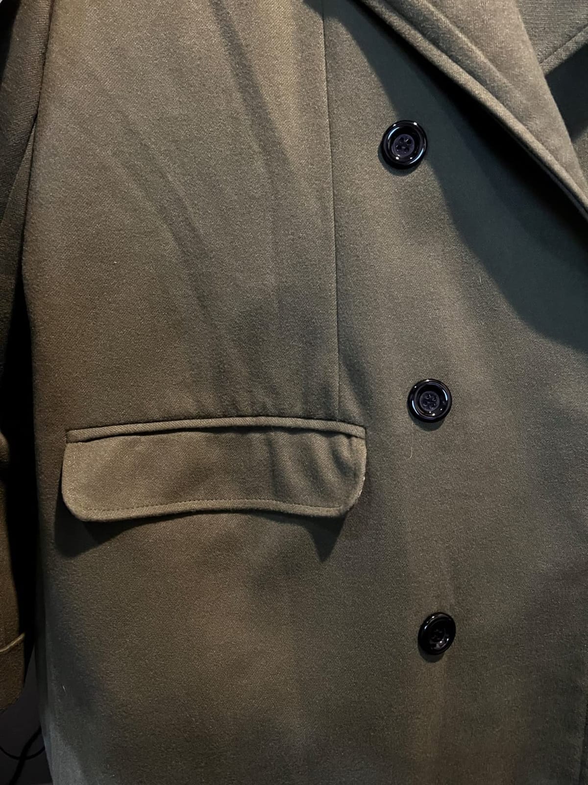 Ebifin Men's Notch Lapel Double Breasted Long Trench Coat Casual Cotton Blend Peacoat customer photo 1