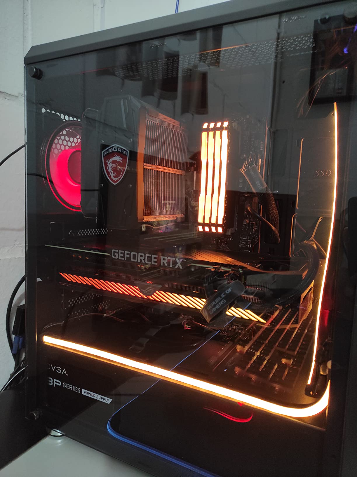 ASUS ROG Strix NVIDIA GeForce RTX 3060 Ti V2 OC Edition Gaming Graphics Card (PCIe 4.0, 8GB GDDR6, LHR, HDMI 2.1, DisplayPort 1.4a, Axial-tech Fan Design, 2.9-slot, Super Alloy Power II, GPU Tweak II) customer photo 1