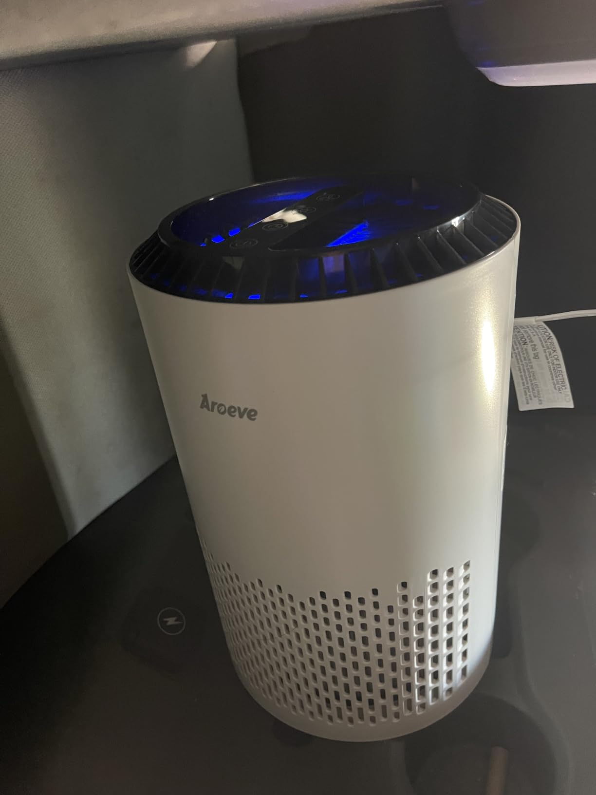 AROEVE Air Purifiers for Bedroom with Sleep Mode Speed Control-MK01A(White) customer photo 2
