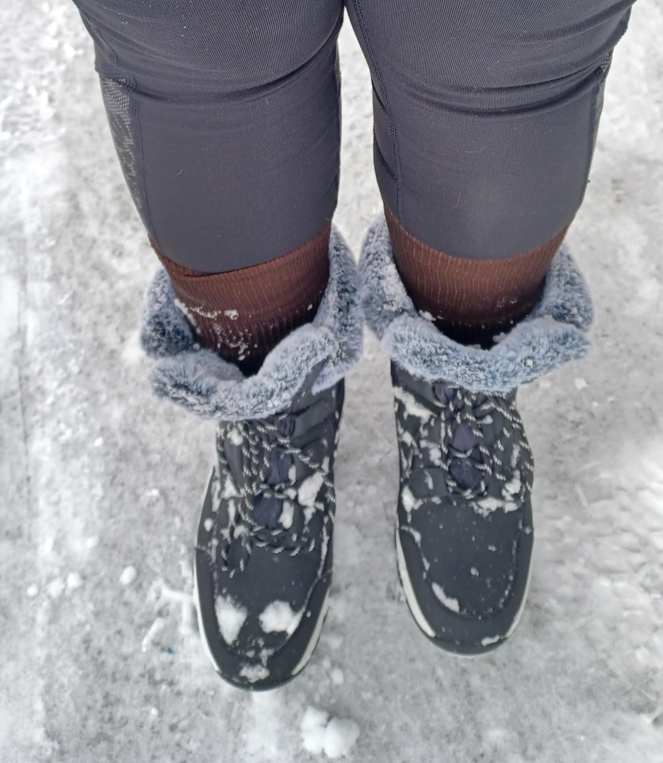 EARLDE Women's Snow Boots Waterproof Mid-Calf Winter Boots customer photo 2