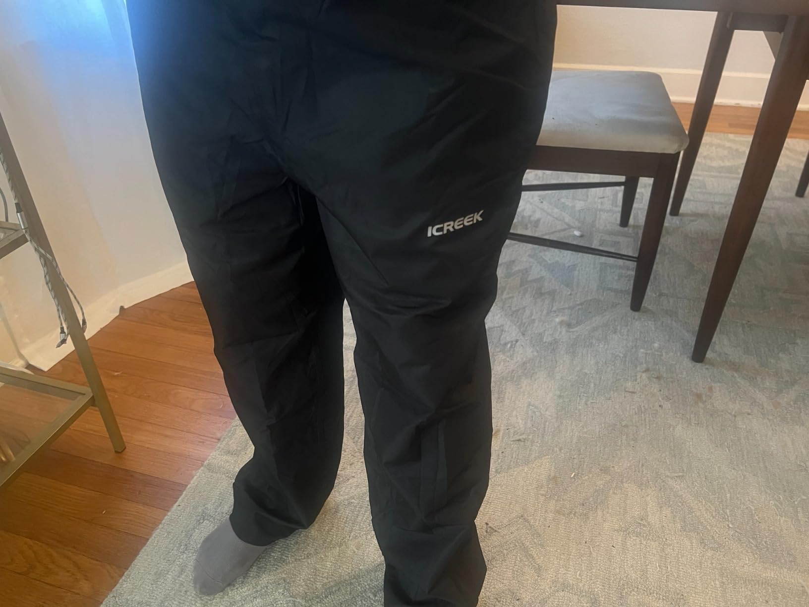 iCreek Men's Rain Pants Waterproof Breathable Lightweight Rain Over Pants customer photo 2