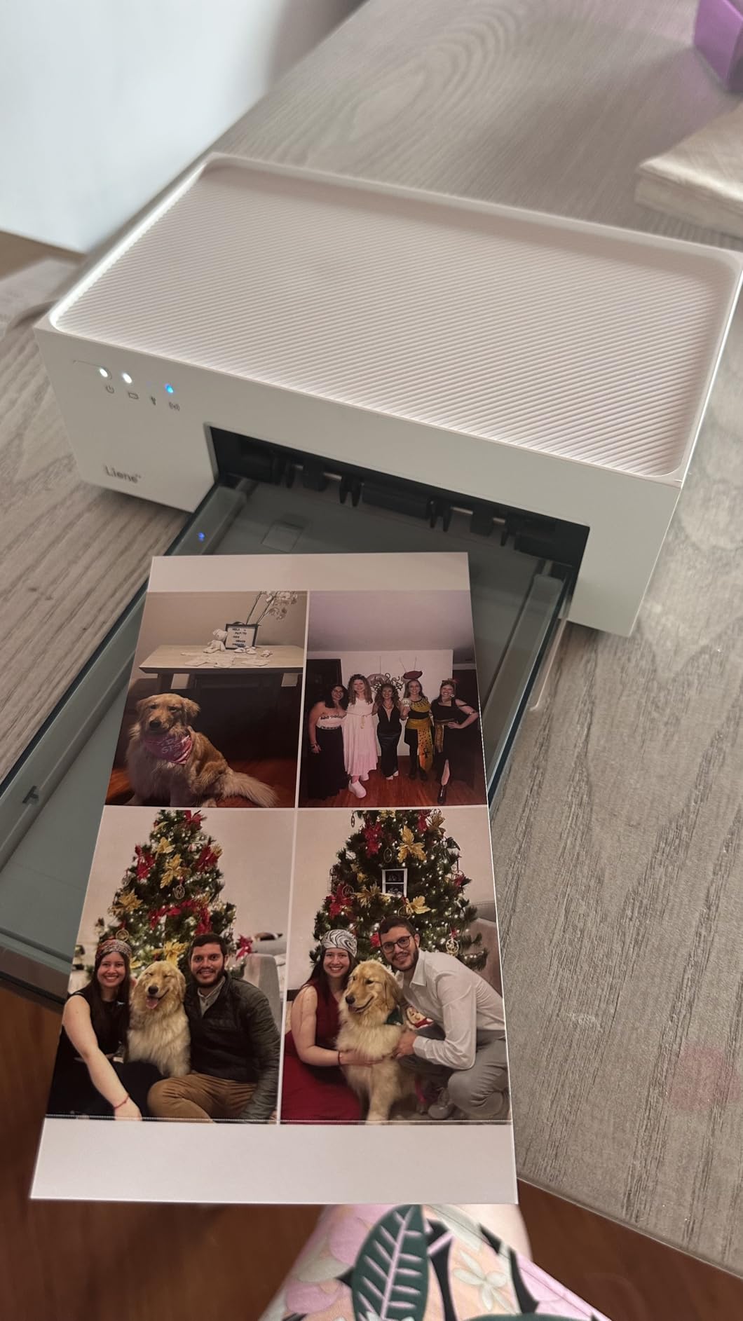 Liene White M200 4x6'' Photo Printer Battery Edition, Wireless Photo Printer for iPhone Android, Dye Sublimation Printing Full-Color Photo 20-Sheet, Portable Picture Printer Ideal for Travel Home Use customer photo 1