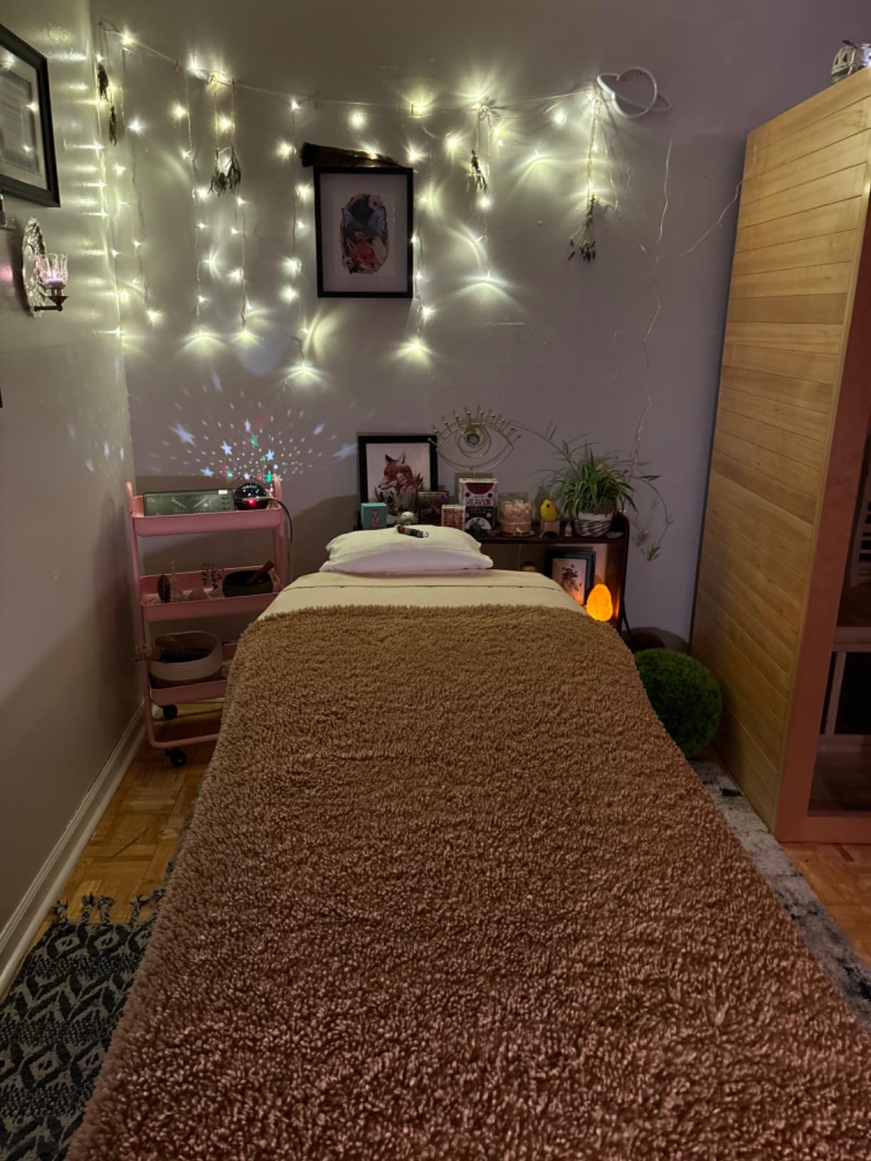 Yaheetech Massage Table Portable Folding Lash Esthetician Tattoo Bed, Pink customer photo 2