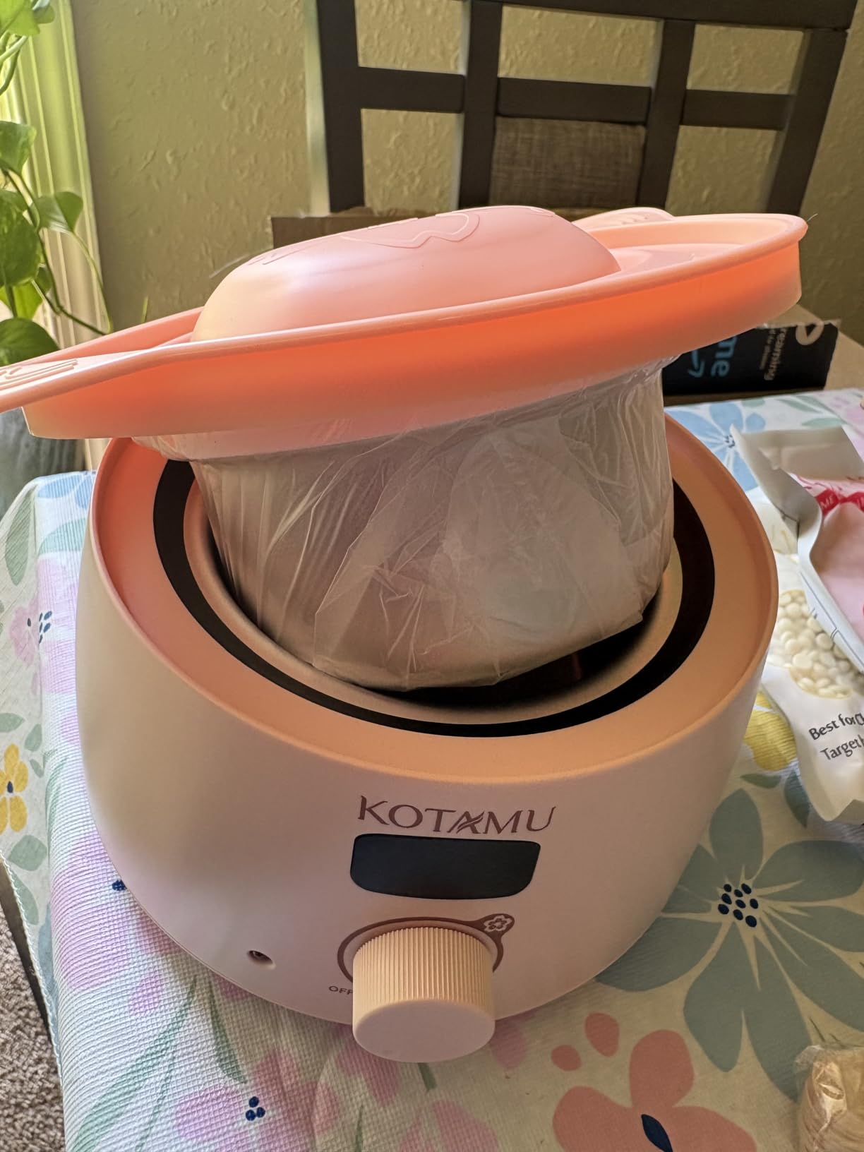 KOTAMU Waxing Kit for Women & Men, Pink Digital Wax Pot Warmer Hair Removal customer photo 2