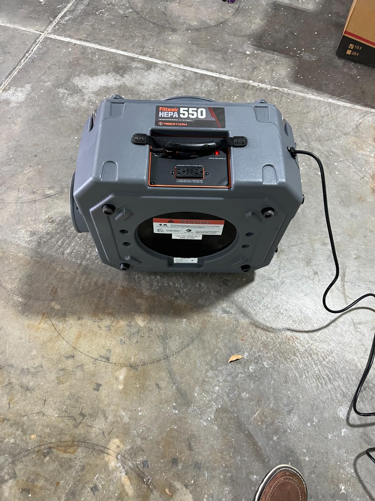 Abestorm Air Scrubber with 3 Stage Filtration,Stackable 550 CFM, S3 customer photo 2