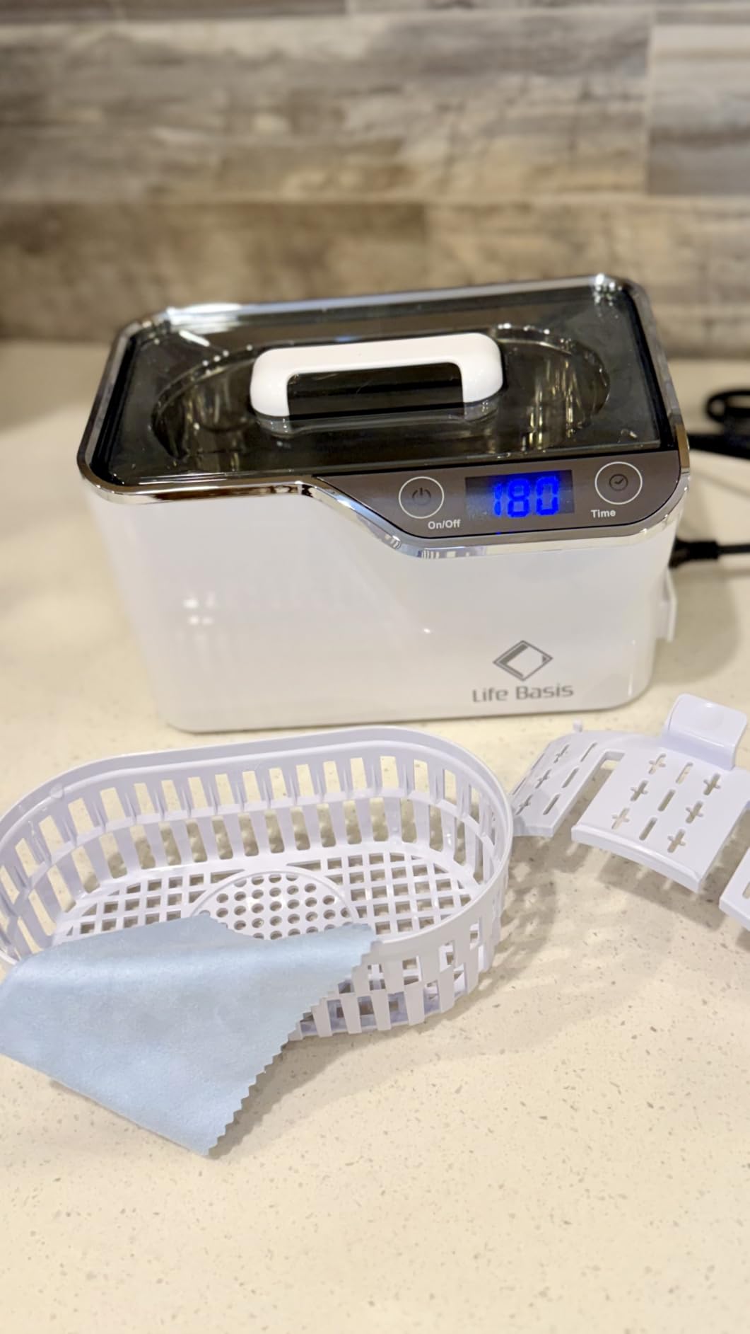 LifeBasis Professional Ultrasonic Jewelry Cleaner 600ml (20 oz), Silver customer photo 2