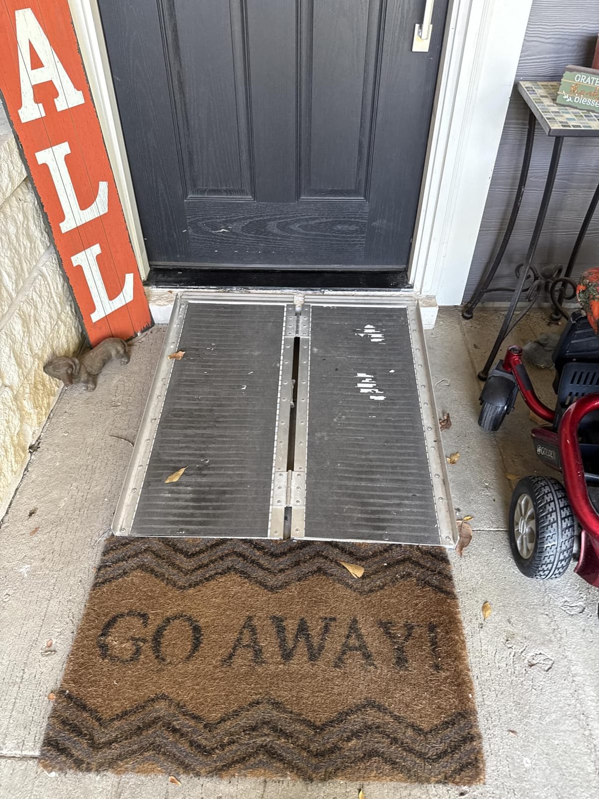 FACHNUO 3FT Portable Wheelchair Ramp for Home Steps, Non-Skid Aluminum Ramp customer photo 1